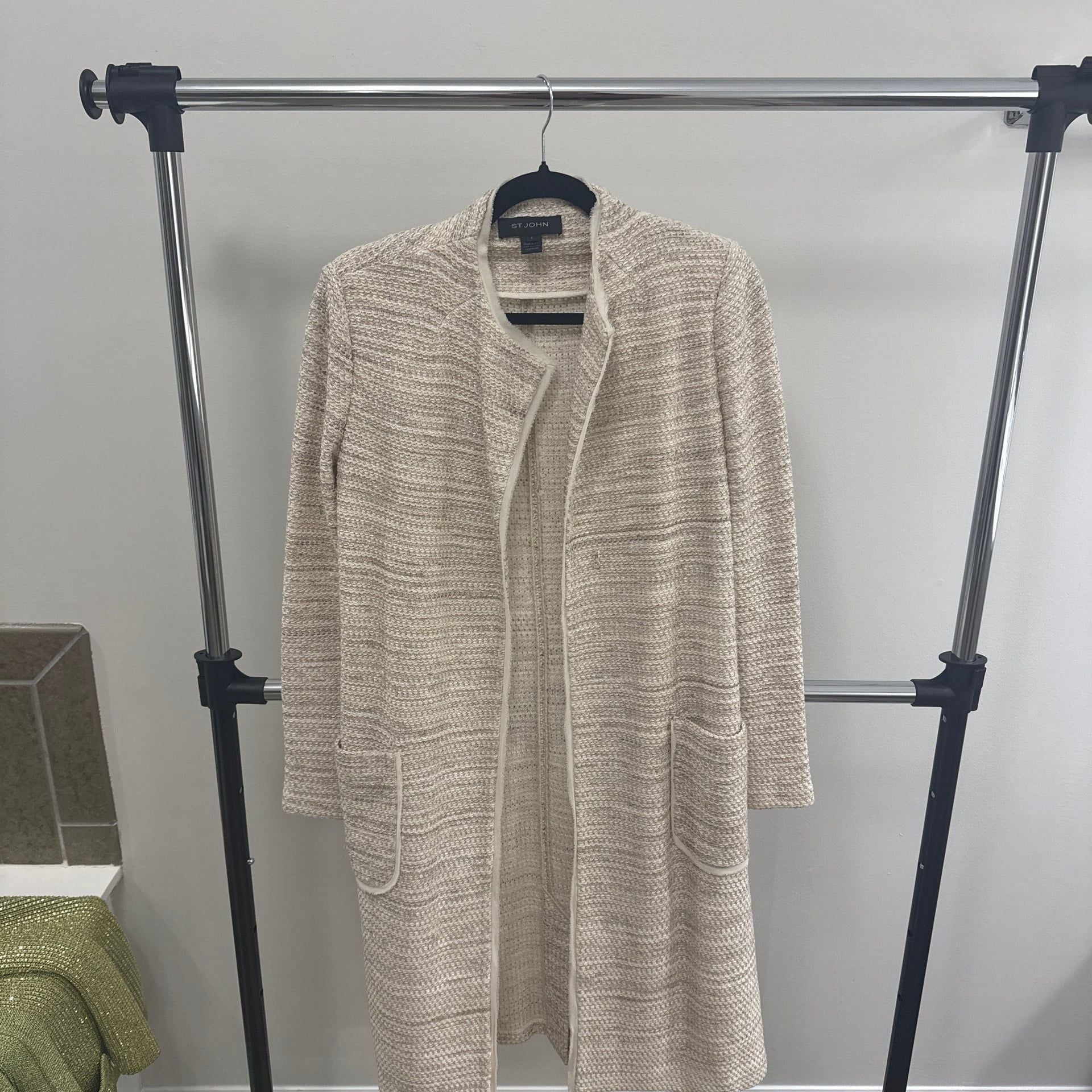 St John Cream and Gold Tweed Set Size 10. Dress & Jacket 1