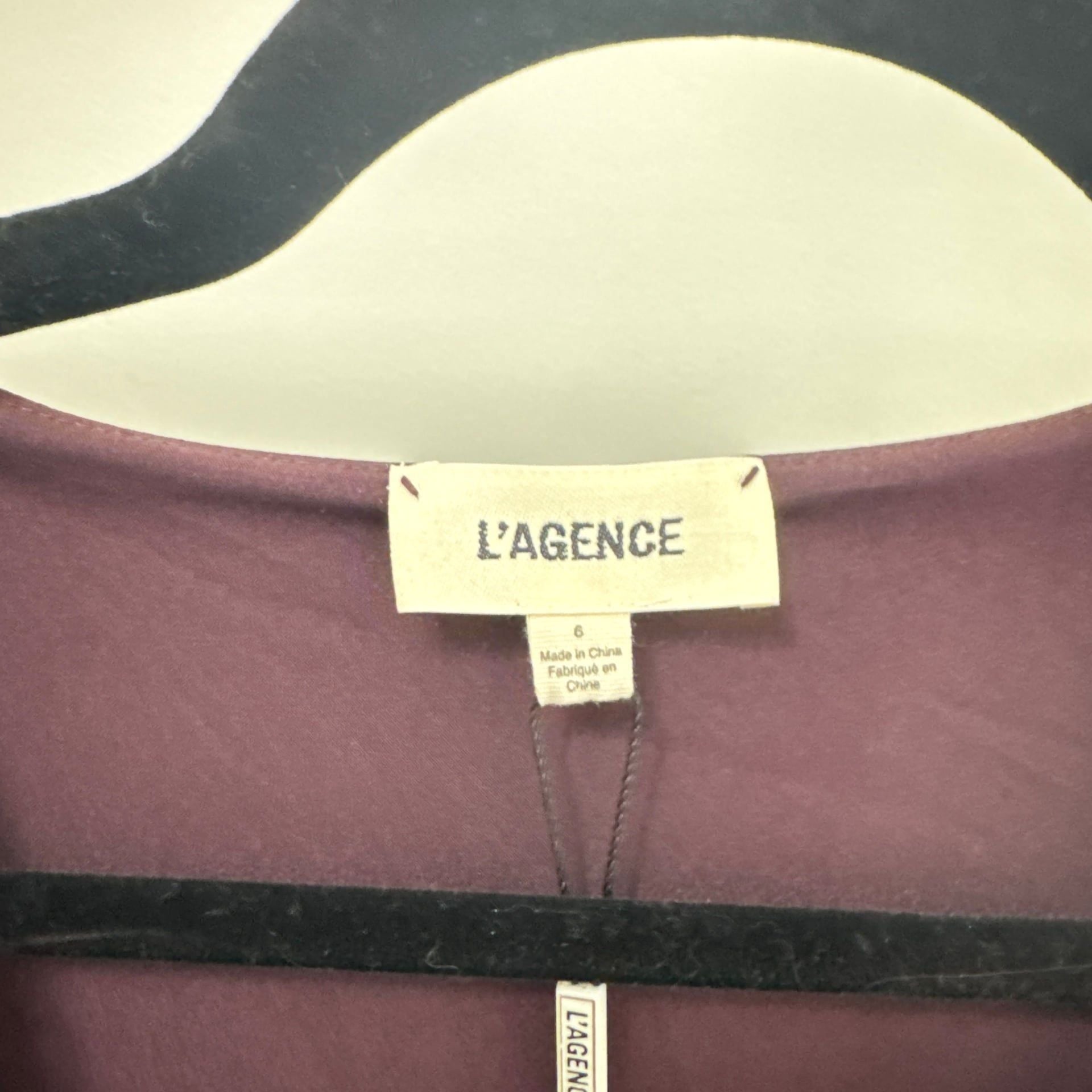 L'AGENCE Manon Surplice Satin Maxi Gown in Dark Malbec 3