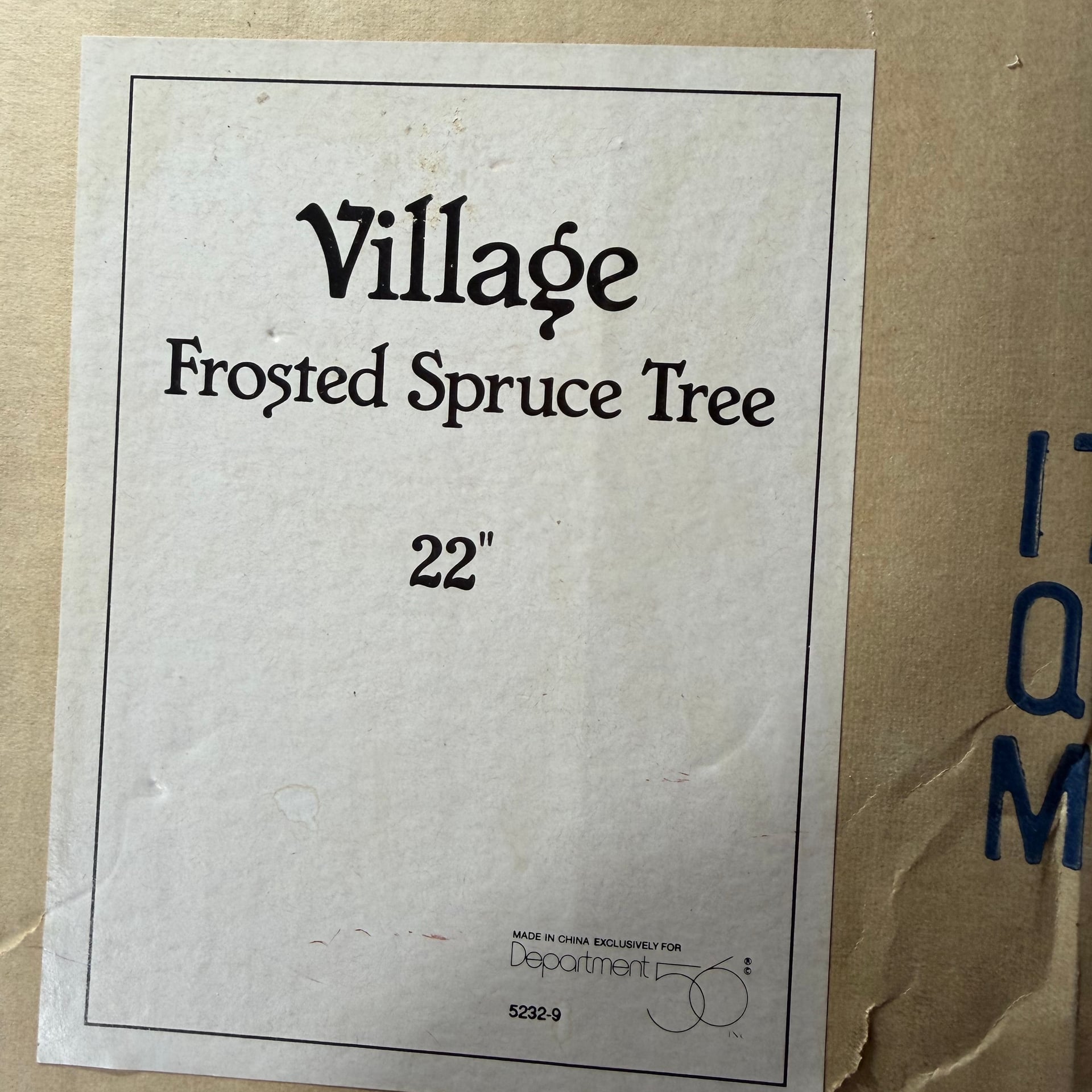 Vintage Department 56 Village Frosted Spruce 22 inch Accessory 5