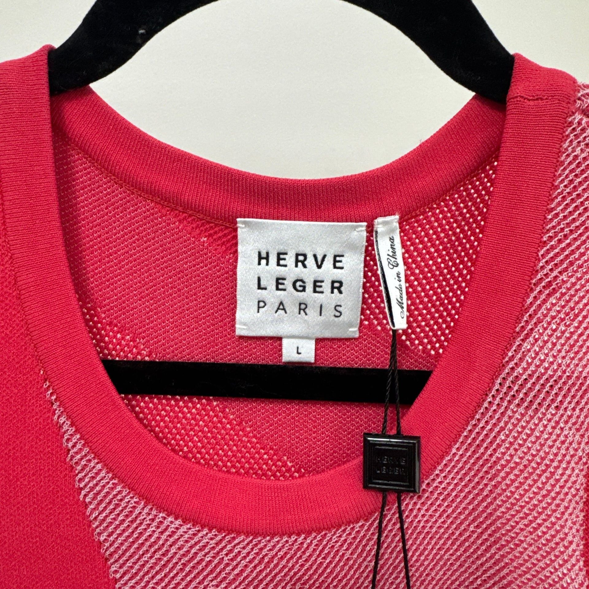 Herve Leger Jacquard-Knit Mini Dress In Coral - 55% Off 3