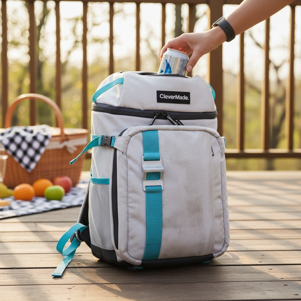 CleverMade Cardiff Insulated 24-Can Backpack Cooler Bag 4