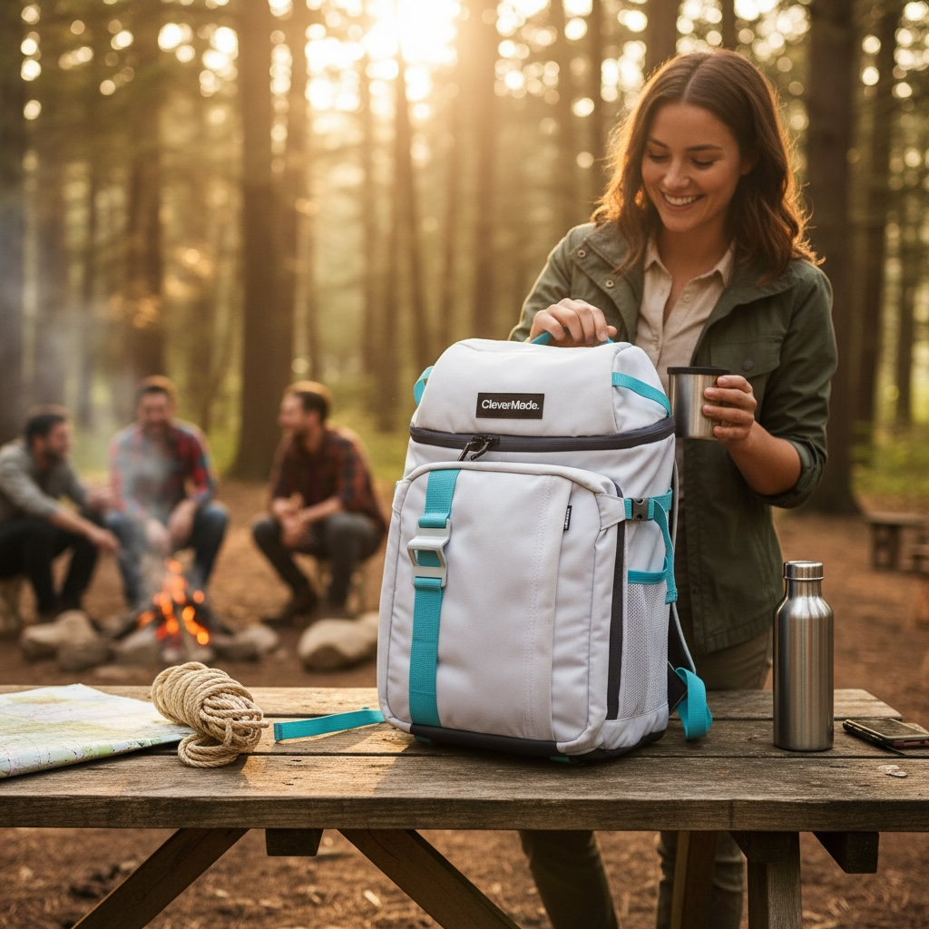 CleverMade Cardiff Insulated 24-Can Backpack Cooler Bag 5
