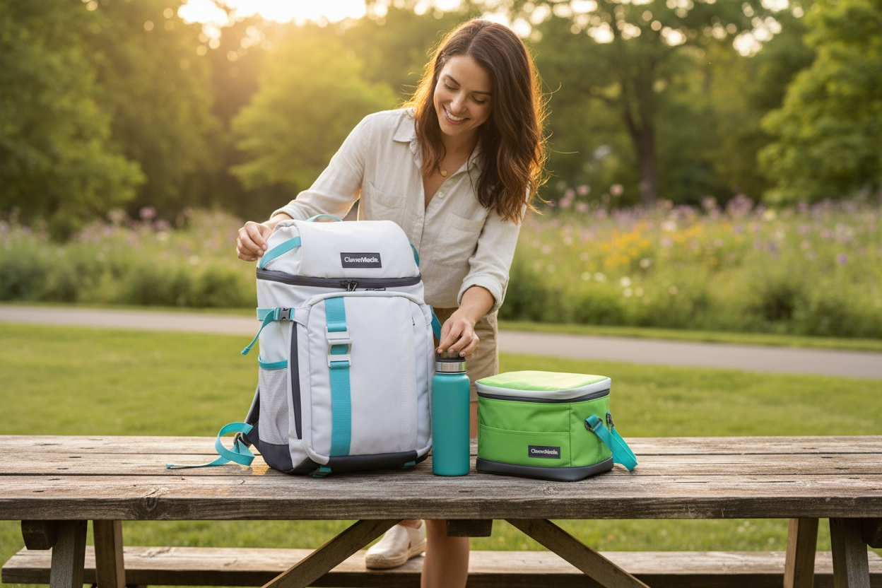 CleverMade Cardiff Insulated 24-Can Backpack Cooler Bag 7