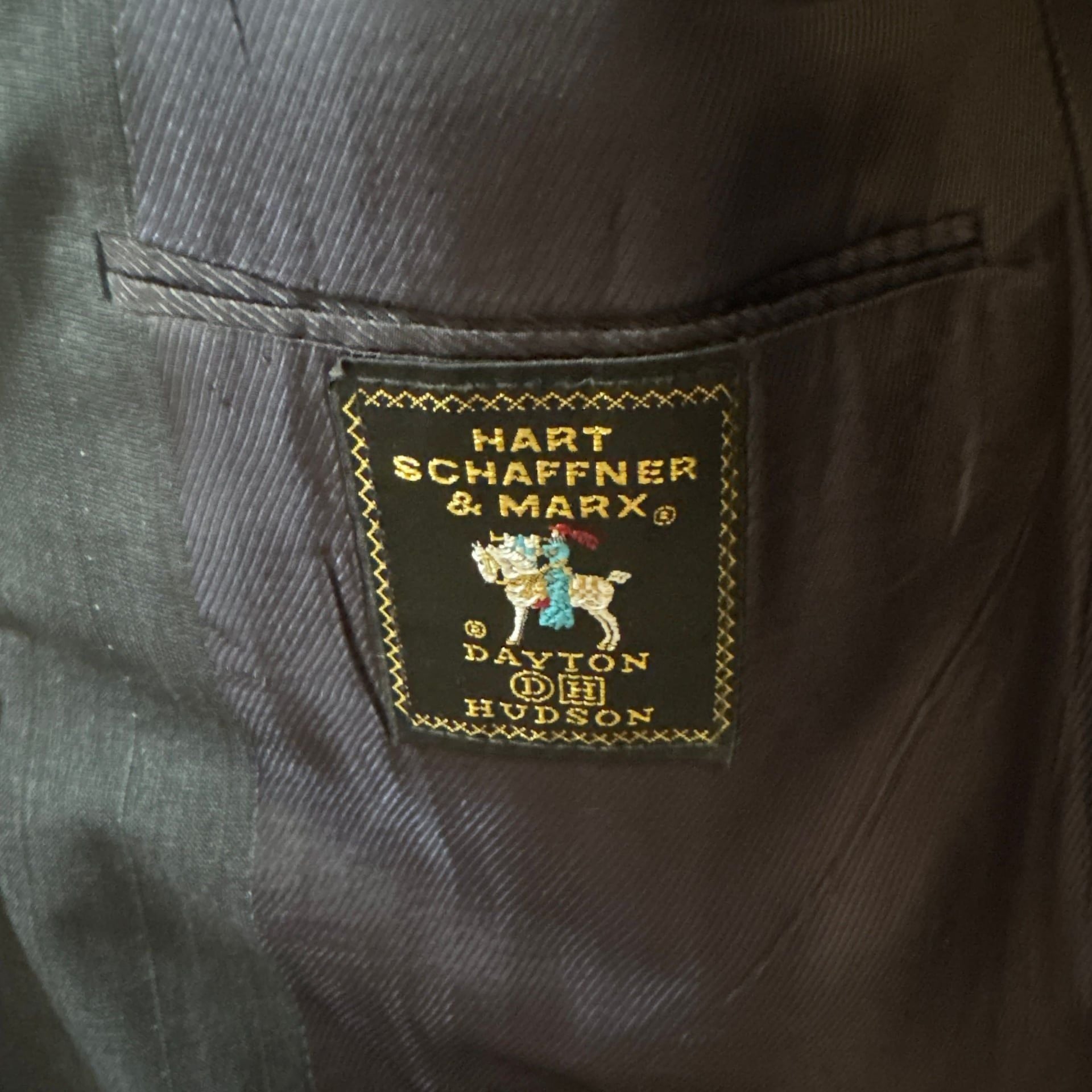 Vintage Hart Schaffner & Marx Viracle Pinstripe Suit Jacket for Dayton Hudson 4