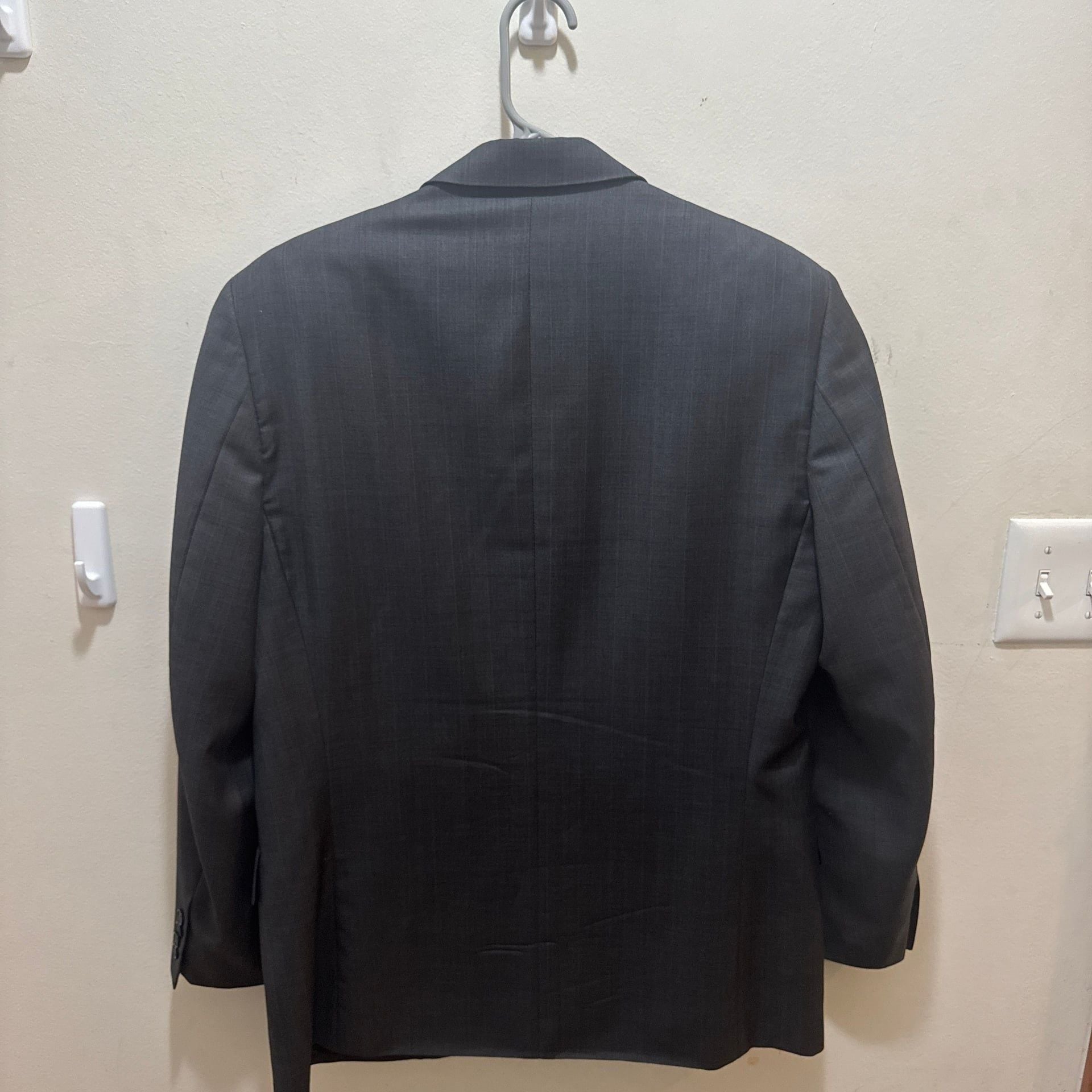 Vito Rufolo Soft Made in Italy Charcoal Gray Zignone Super 100 Wool Two-Button Blazer 3