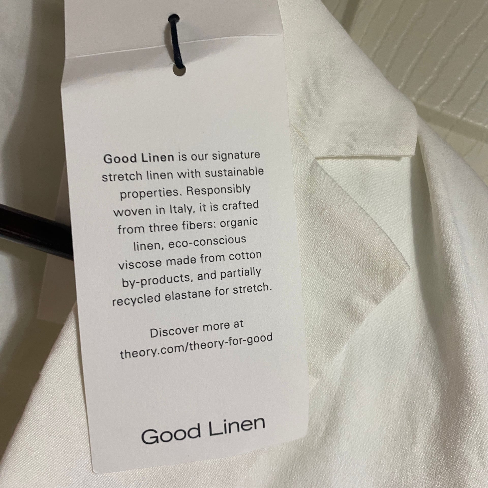 Theory Good Linen Eco Crunch OS PKT JKT U White Blazer 1