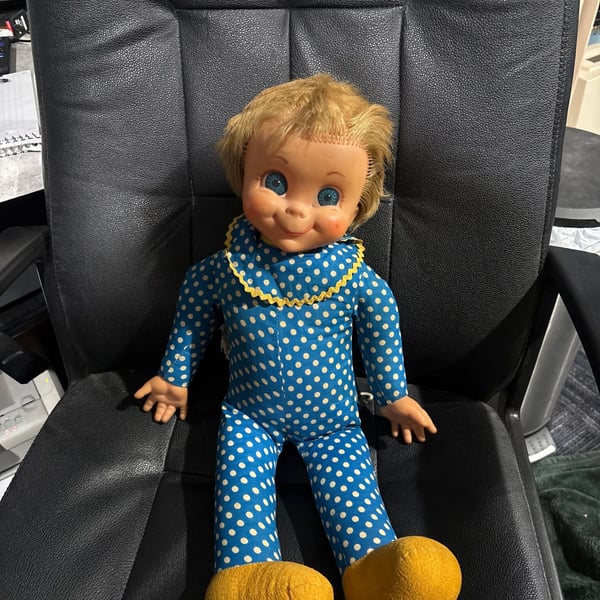 Vintage 1967 Mattel Mrs. Beasley Family Affair 22-inch Doll (No Glasses or Apron)