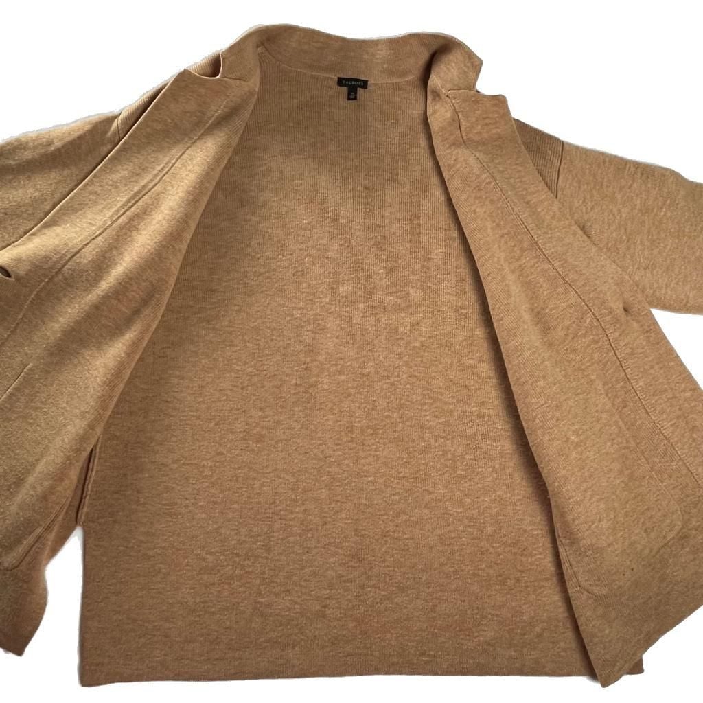 Talbots Lambswool Blend Cardigan Patch Pocket Sweater XL Quiet Luxury 6