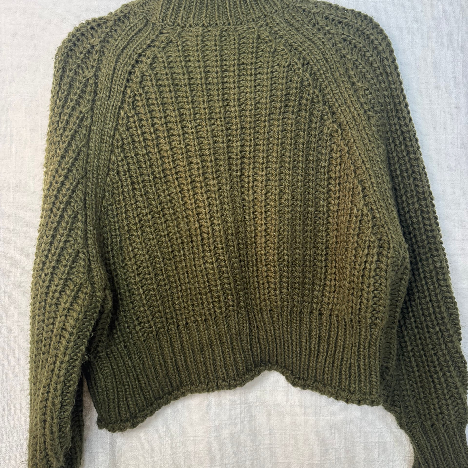 LBLC The Label Olive Green Chunky Ribbed Turtleneck Sweater 2