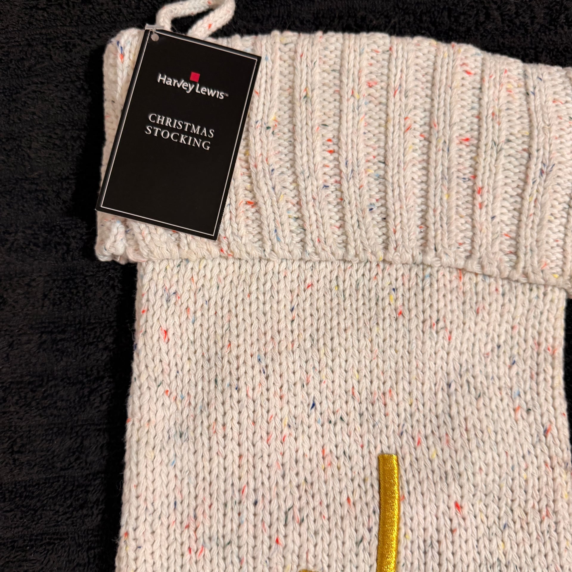 Harvey Lewis 18 Inch Cable Knit Christmas Stocking Monogram Letter J 2