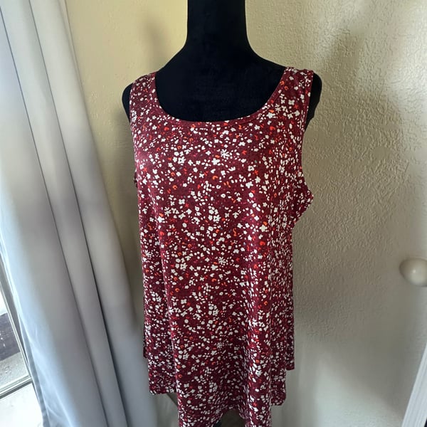 Reformation Rilynn Ditsy Floral Print Sleeveless Mini Dress Red White