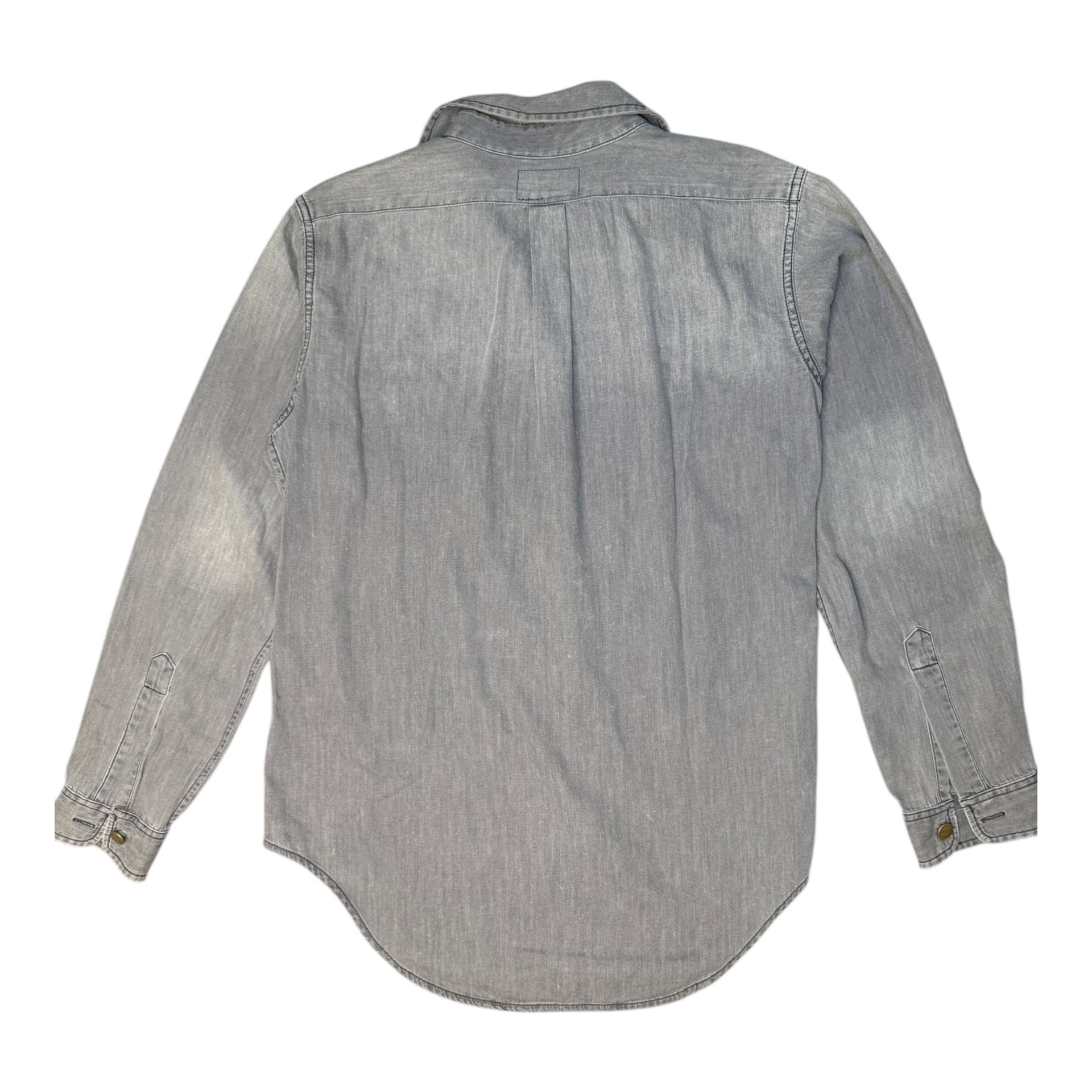 Current/Elliott The Prep School Gray Denim Button Up Shirt 3