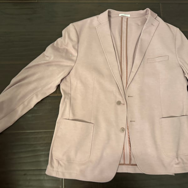 Calvin Klein Men's Slim-Fit Knit Sport Coat in Beige Pink