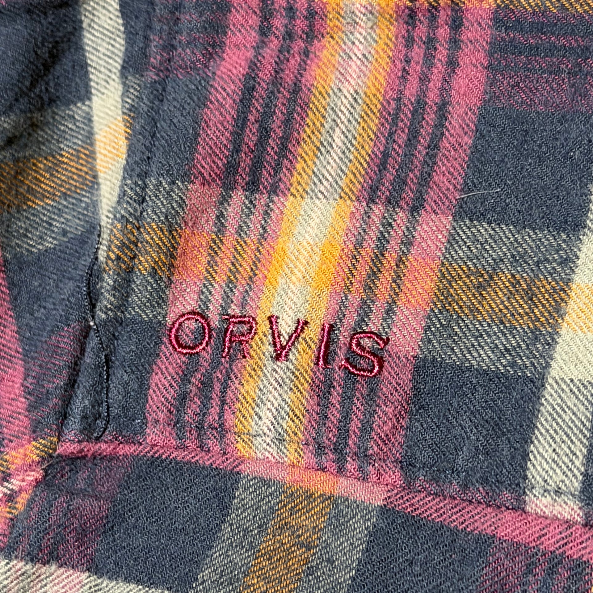 Orvis Flannel Button Down Shirt Women's XLarge Long Sleeve Plaid Multicolor 11