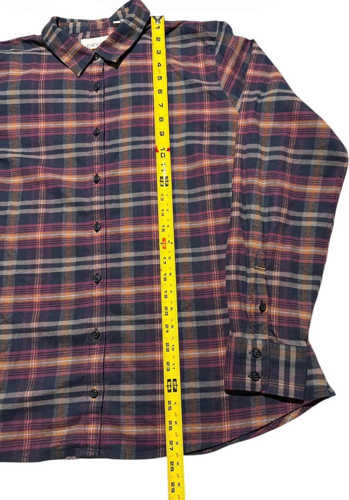 Orvis Flannel Button Down Shirt Women's XLarge Long Sleeve Plaid Multicolor 21