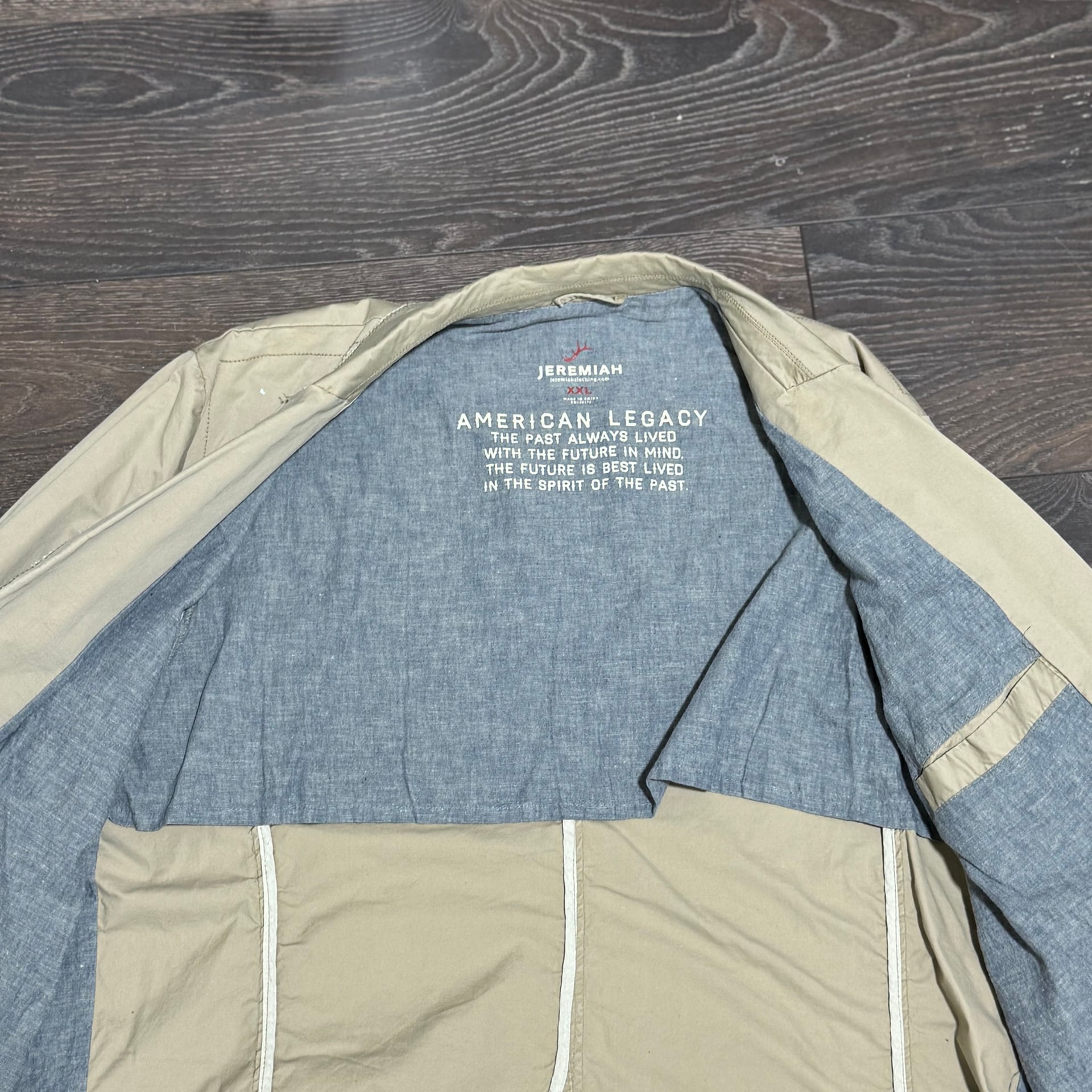 Jeremiah American Legacy Khaki Blazer Jacket XXL Casual Mens Unstructured Sport Coat 14