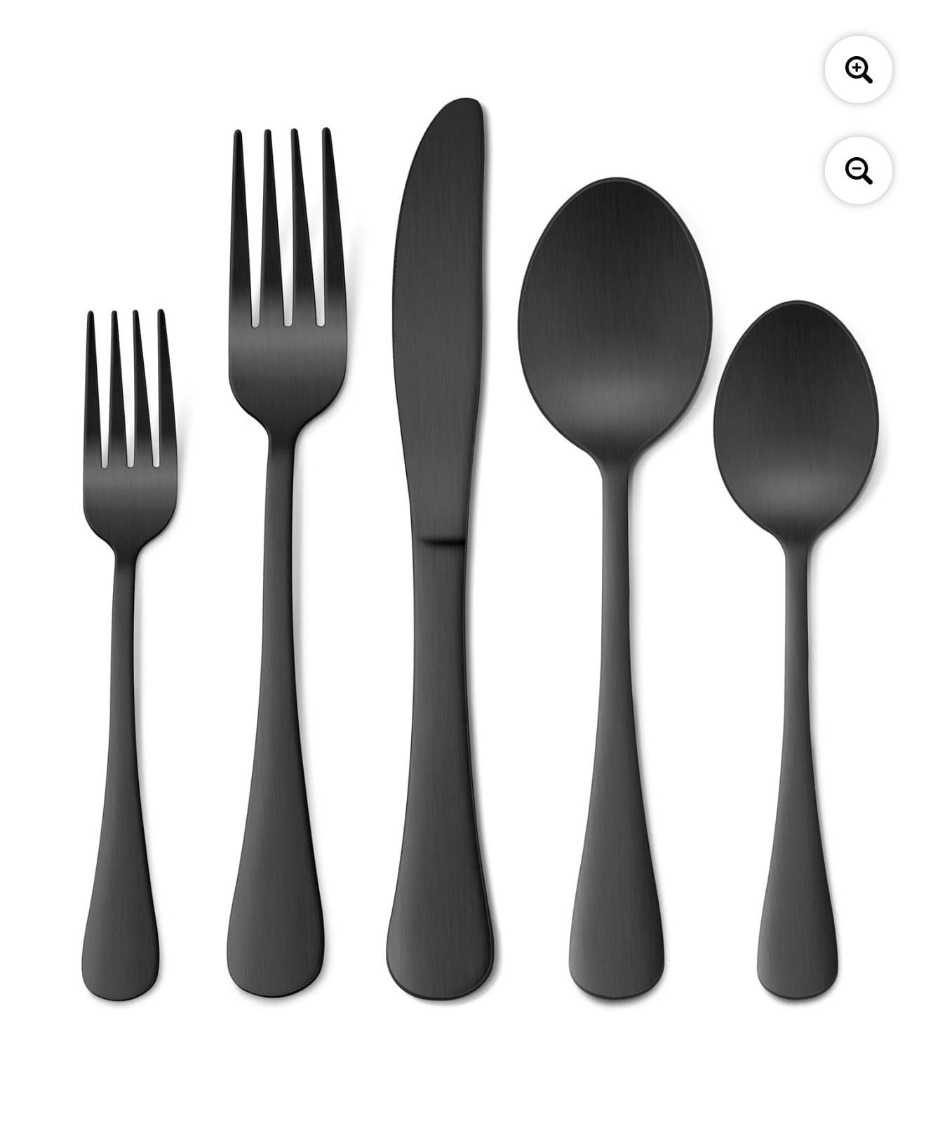 Vesteel Stainless Steel Matte Black Silverware 1