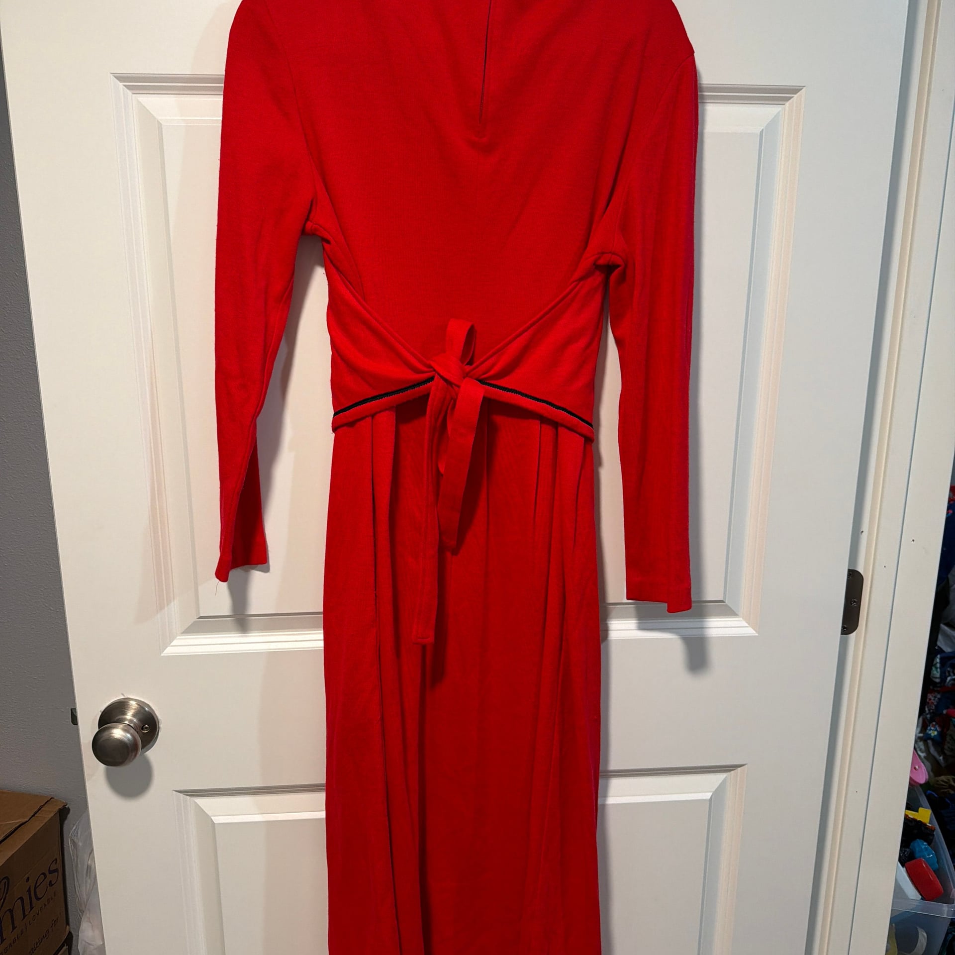 Vintage Stuart Alan Red Maxi Dress 5