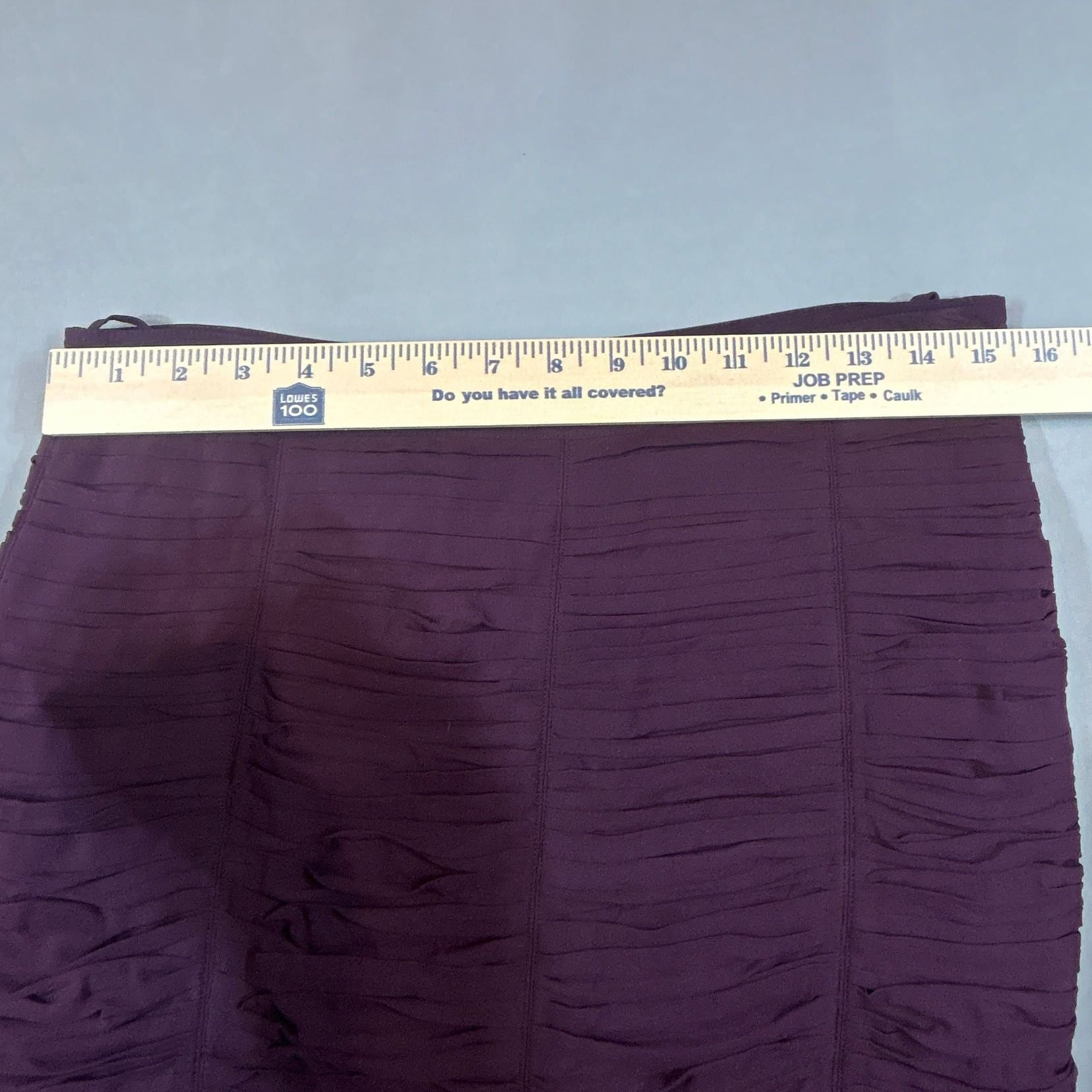 Burberry London Purple Silk Ruched Plisse Straight Pencil Runway Skirt Size 8 7