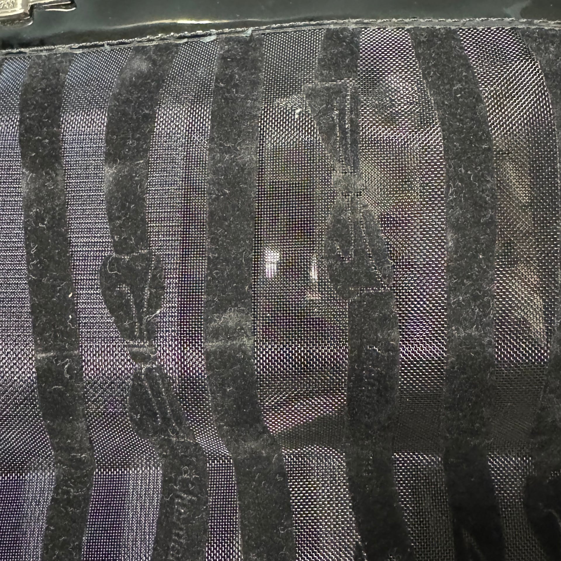Vintage Y2K sparkly striped handbag in black & grey 5