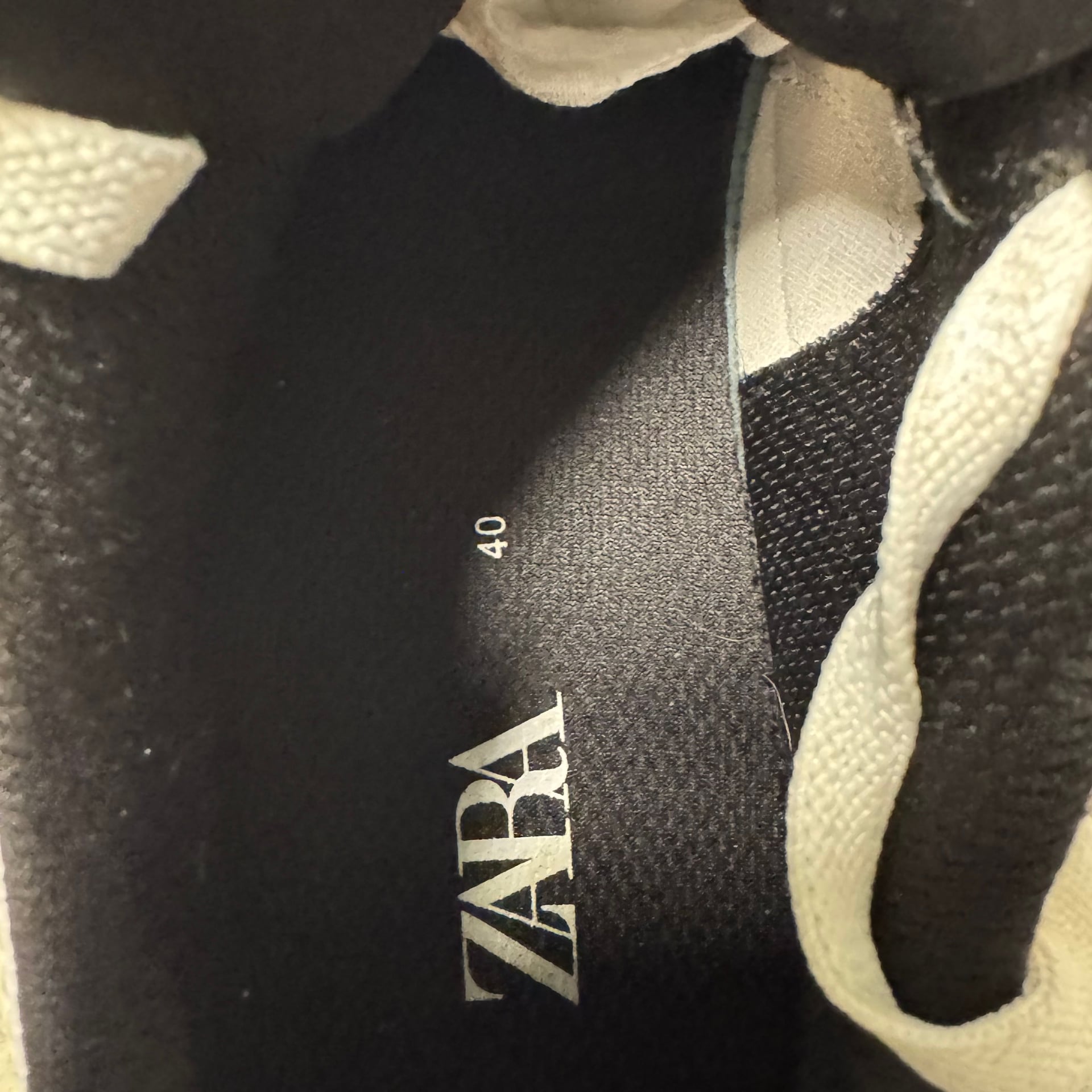 Zara Men's Chunk Sole White Leather Running Sneakers Size 40 3