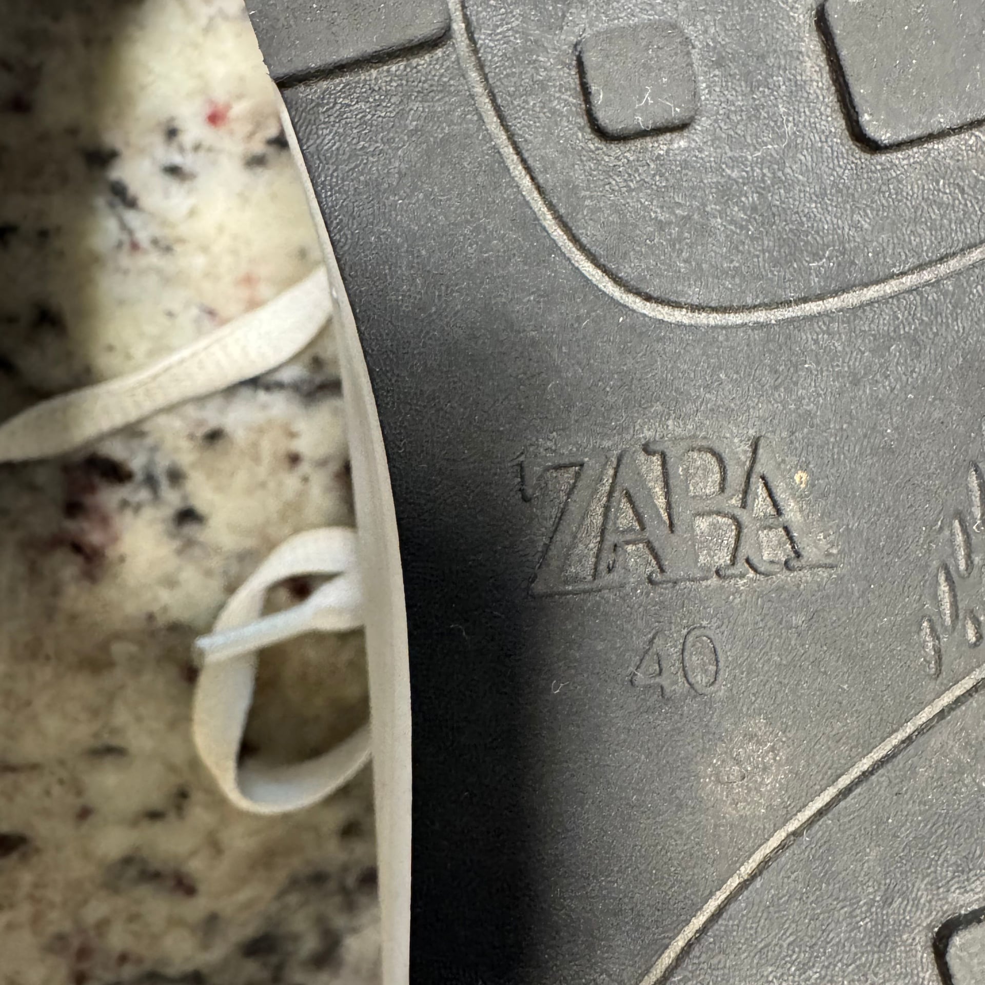 Zara Men's Chunk Sole White Leather Running Sneakers Size 40 6