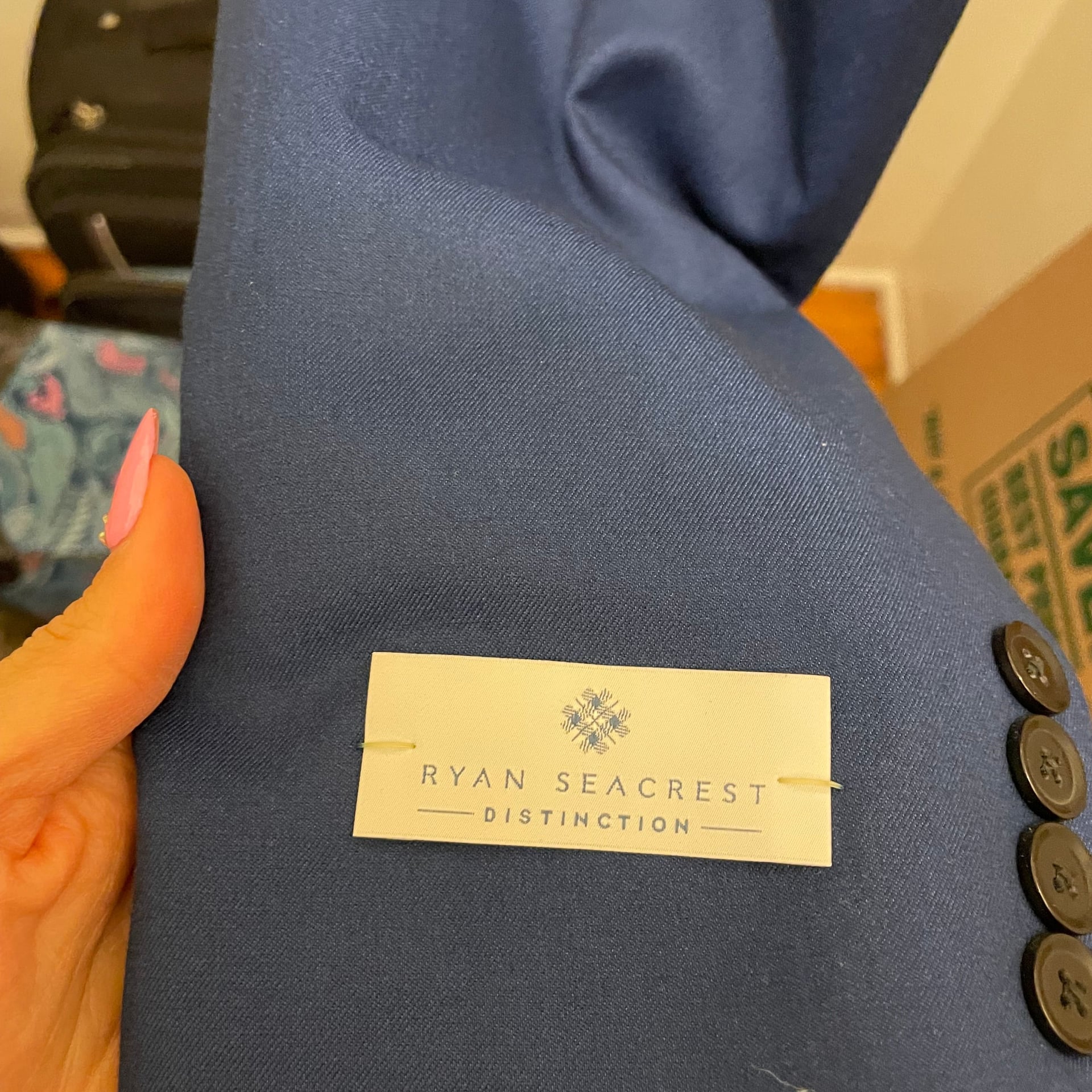 Ryan Seacrest Slim-Fit Stretch Cobalt Blue Tuxedo Set Size 44S Pants 36Wx30L 3