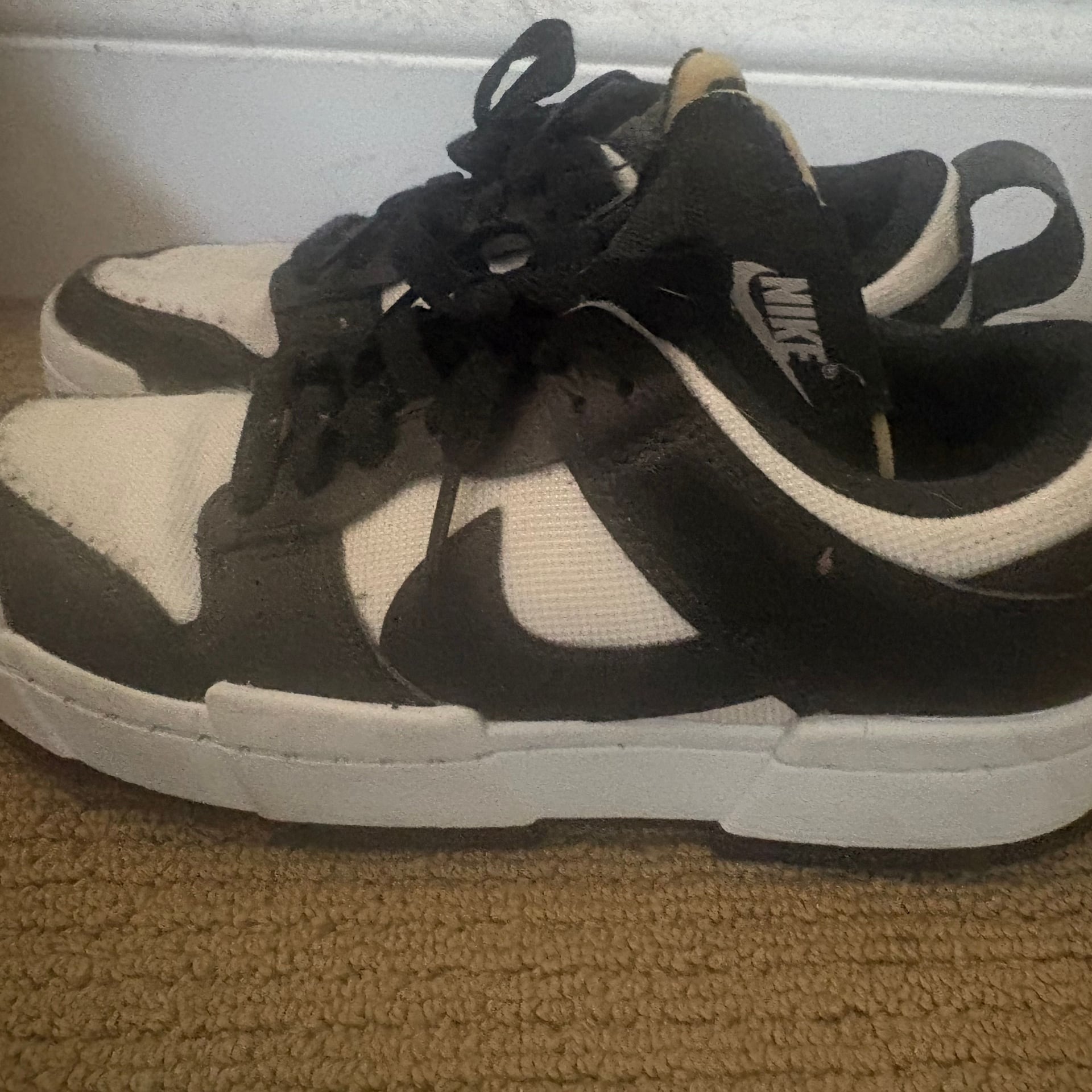 Nike Women's Dunk Low Disrupt Black White Panda CK6654-102 1
