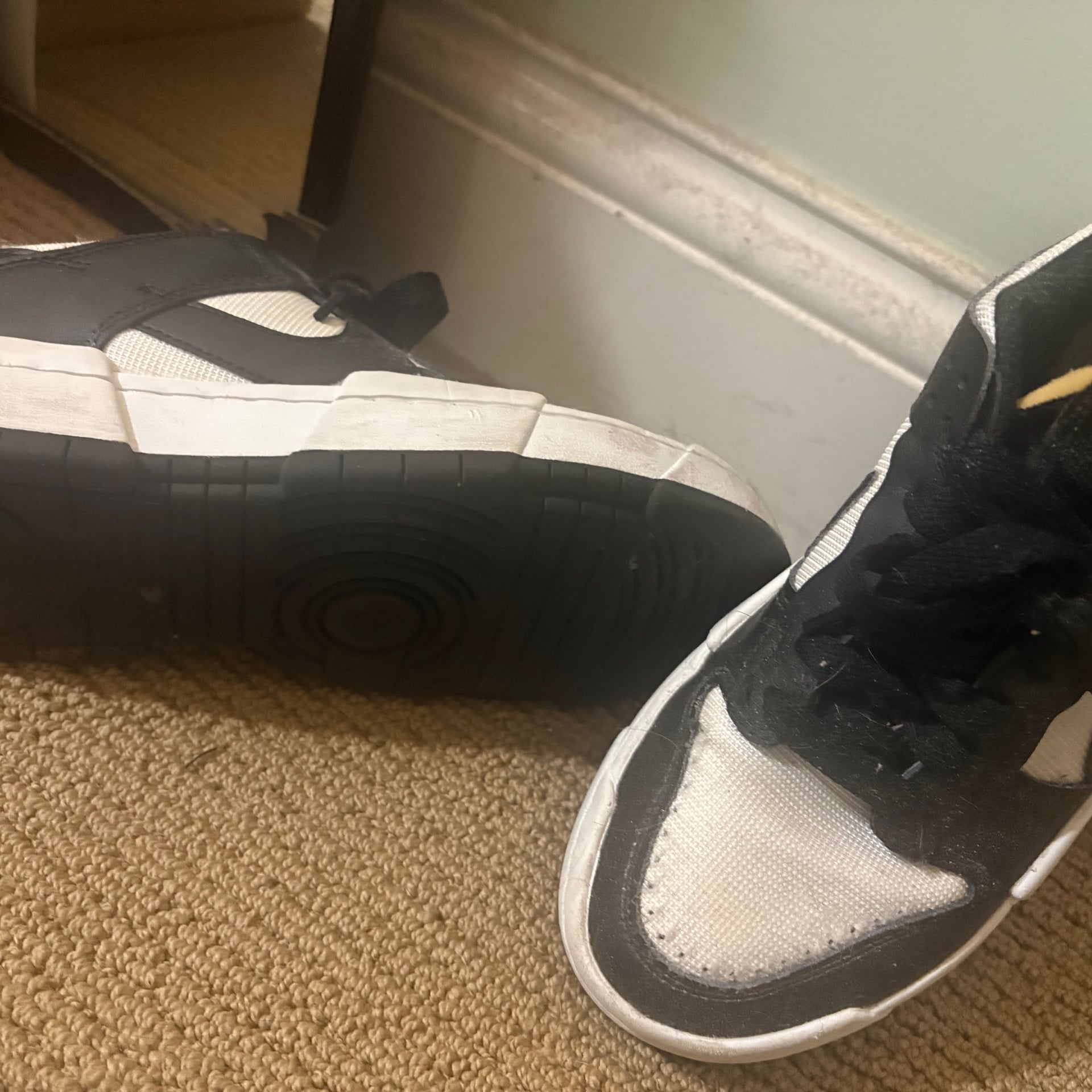 Nike Women's Dunk Low Disrupt Black White Panda CK6654-102 3