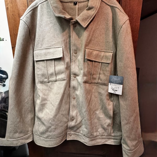 Warner Bros. Abbott Elementary Button-Up Jacket Mens Size 2XL Beige NWT