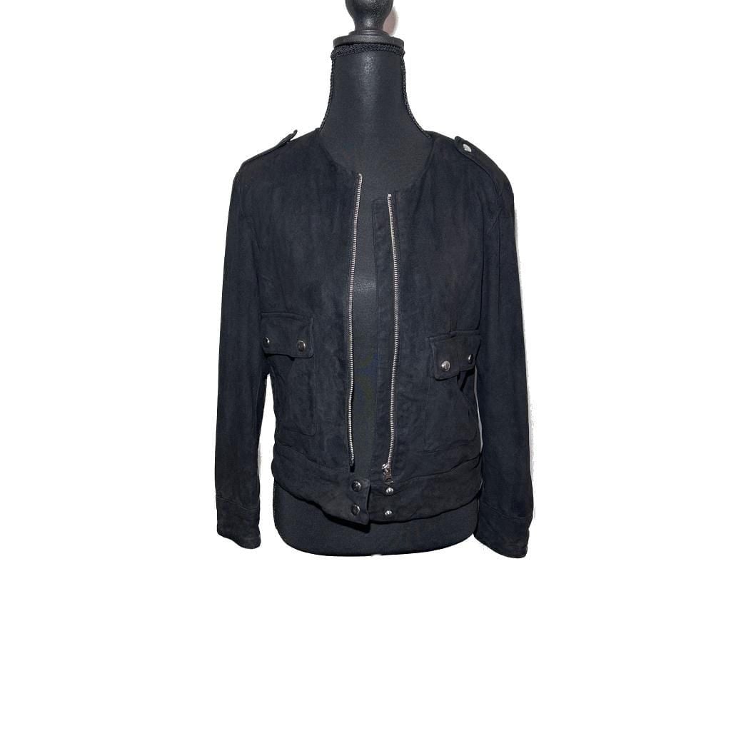 H&M Faux Suede Bomber Jacket Soft Lined Versatile Staple Piece Streetwear 2