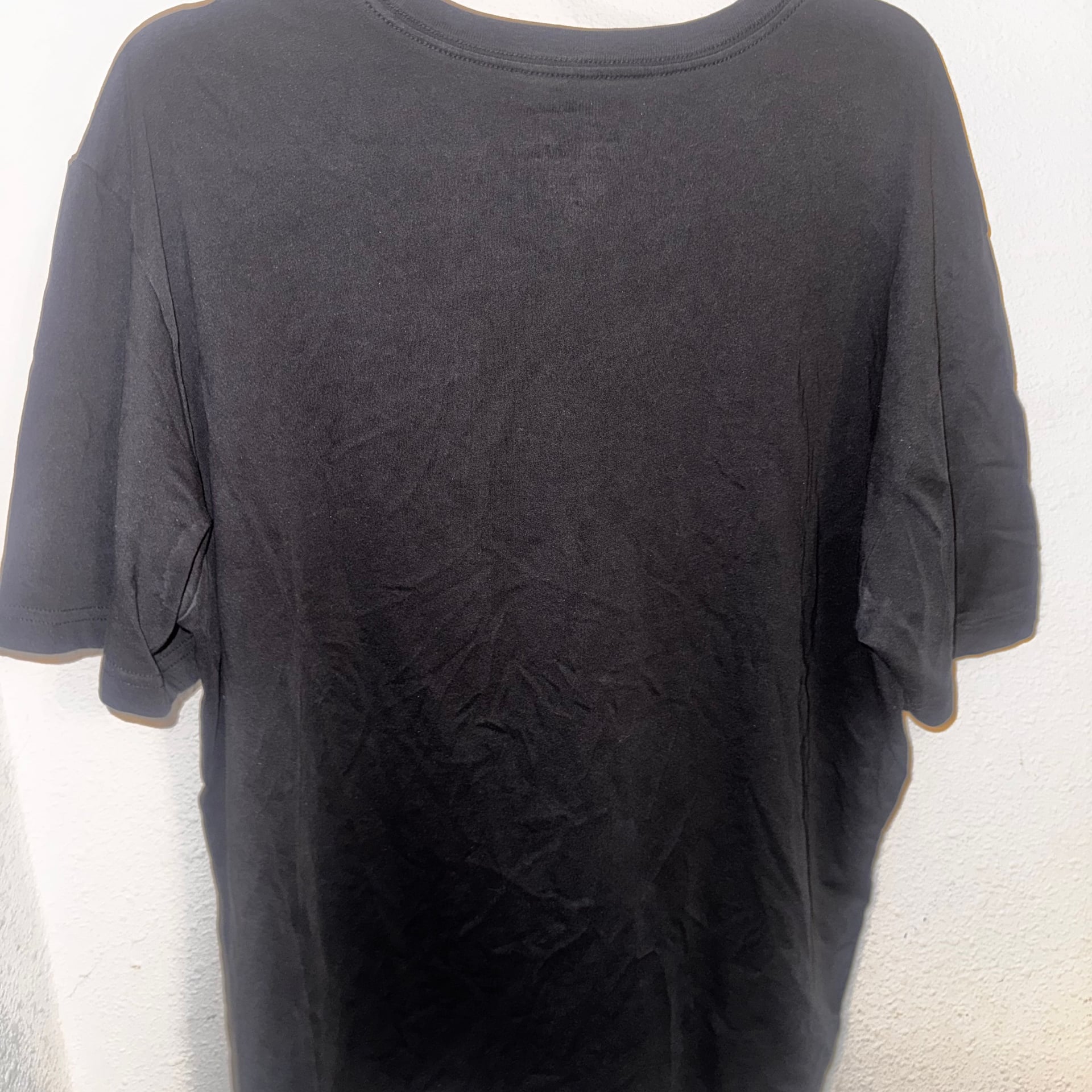 Men's Nike Black T-Shirt Sz XL Regular Fit Short Sleeve 100% Cotton Red Swoosh 3