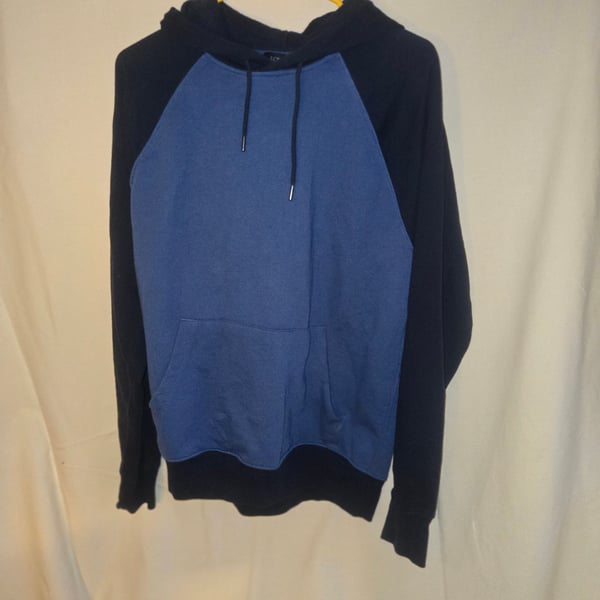J.Crew Mens Vintage Fleece Hoodie Size M Heathered Blue Pullover Sweater