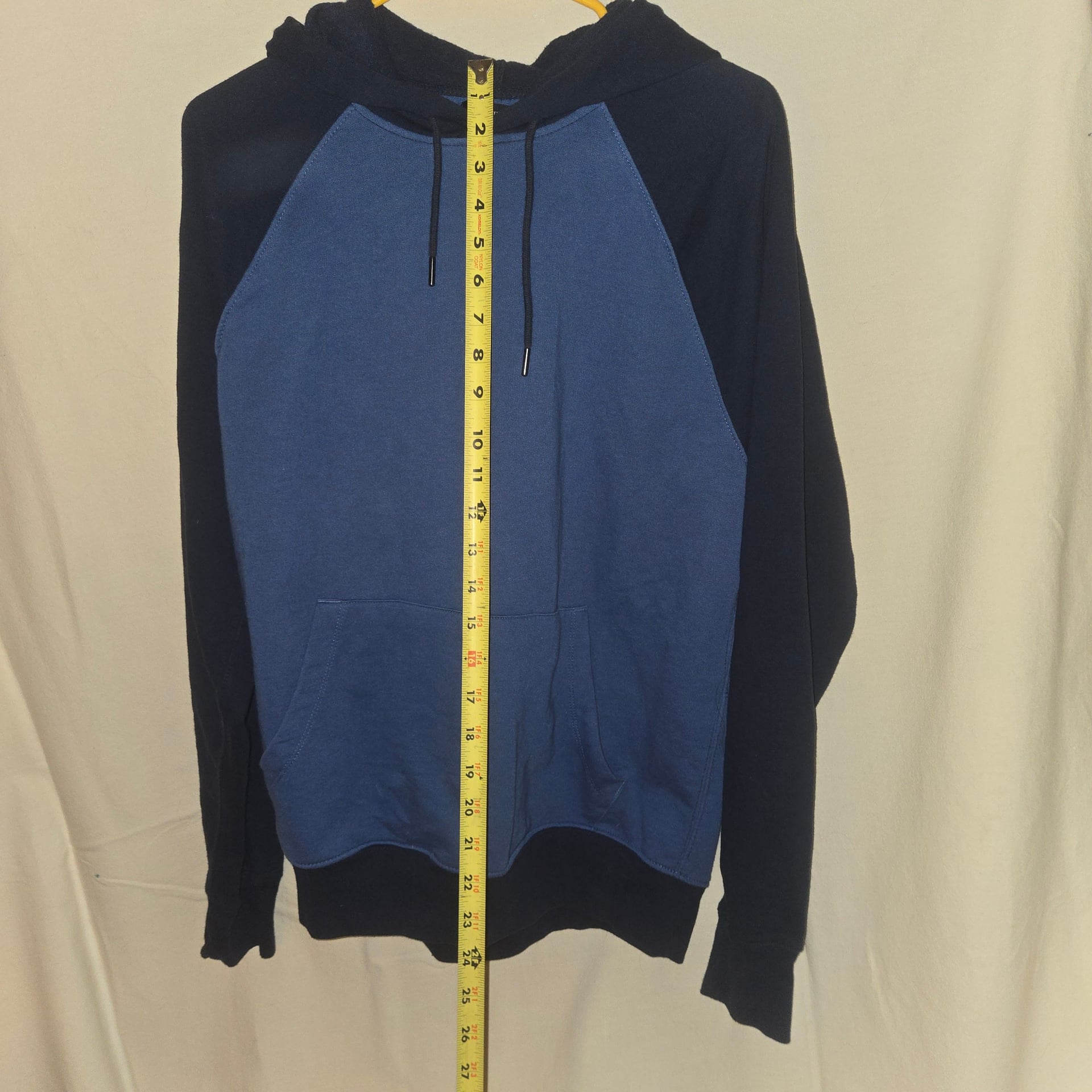 J.Crew Mens Vintage Fleece Hoodie Size M Heathered Blue Pullover Sweater 3
