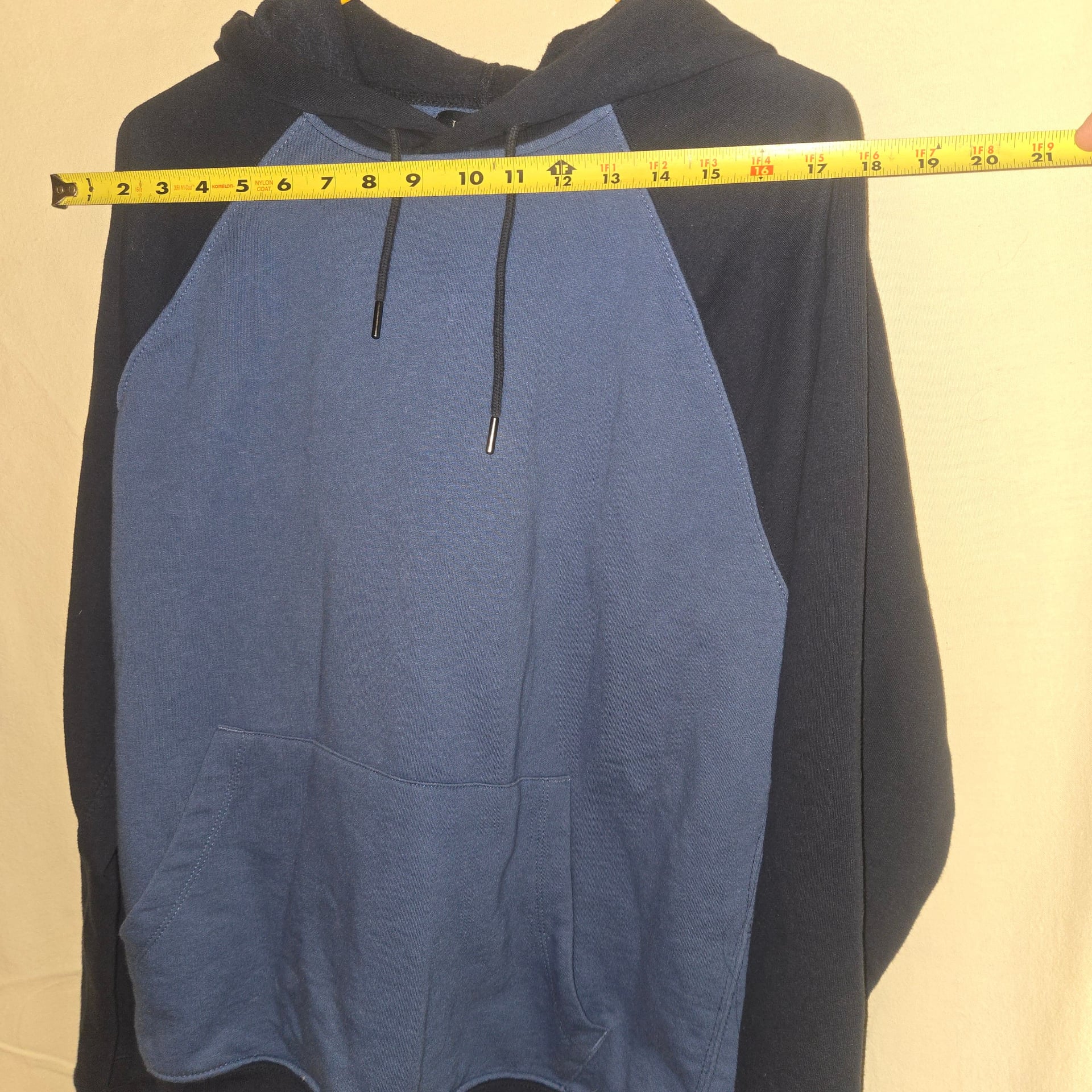 J.Crew Mens Vintage Fleece Hoodie Size M Heathered Blue Pullover Sweater 4