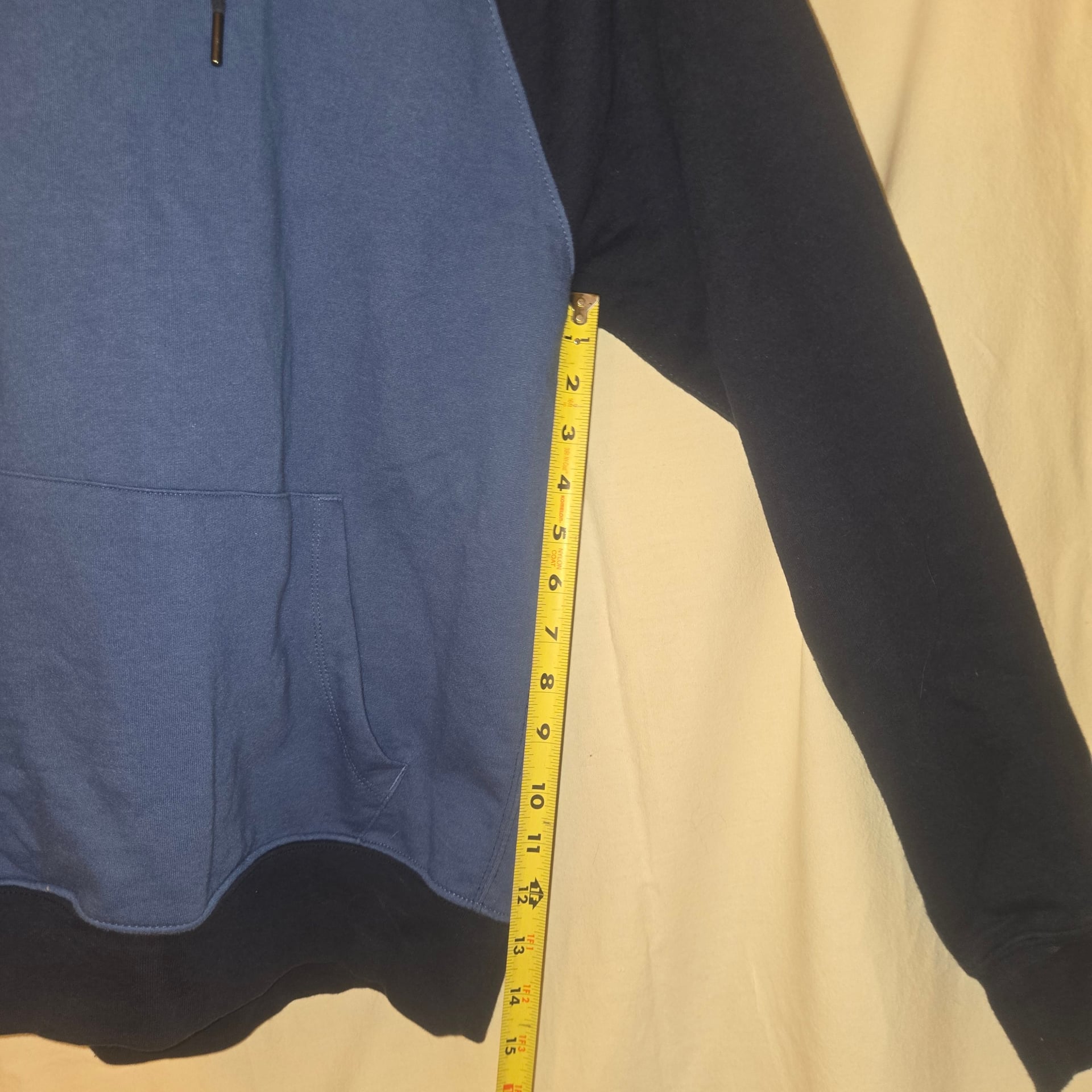 J.Crew Mens Vintage Fleece Hoodie Size M Heathered Blue Pullover Sweater 5