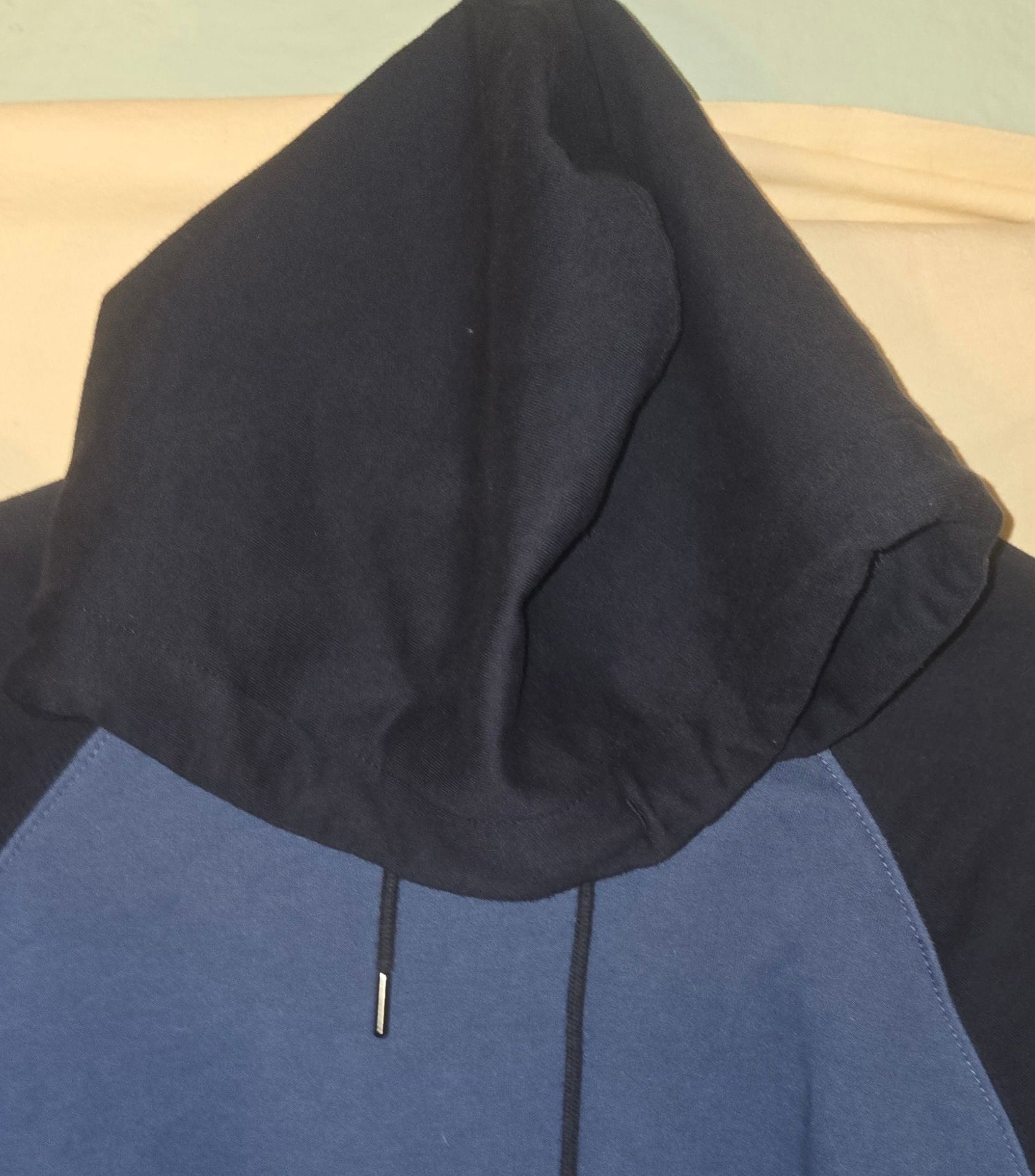 J.Crew Mens Vintage Fleece Hoodie Size M Heathered Blue Pullover Sweater 12