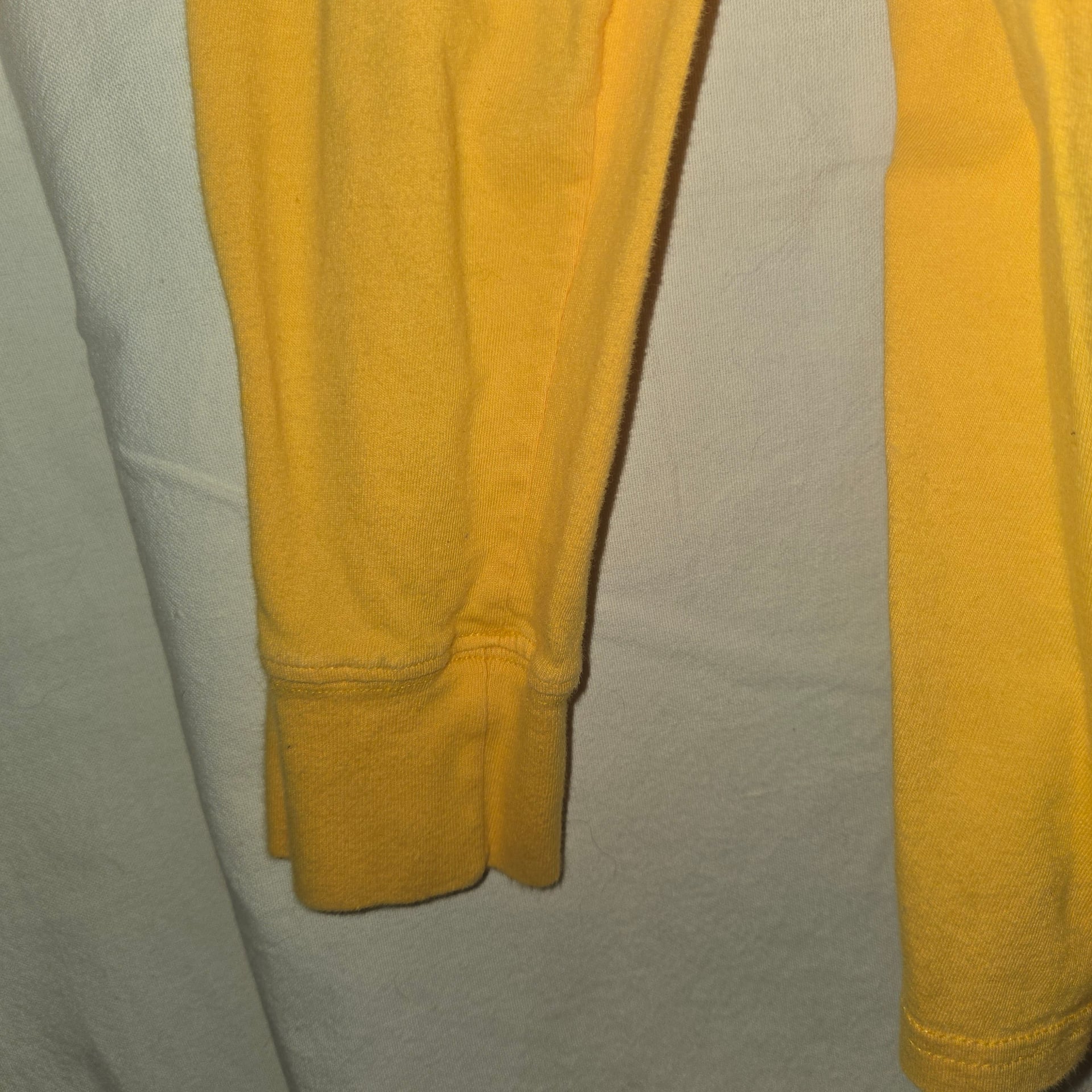 The North Face Half Dome Logo Men's Size L Yellow Long Sleeve 100% Cotton Shirt 11