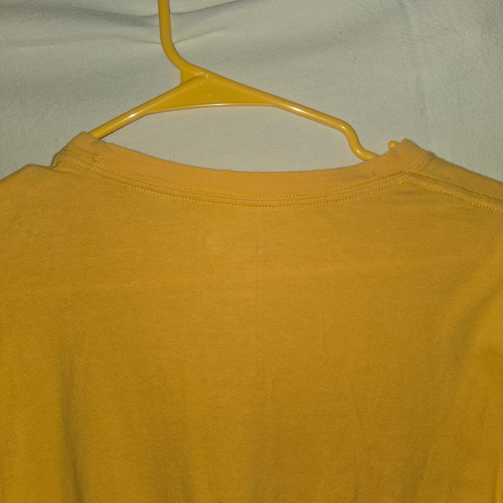 The North Face Half Dome Logo Men's Size L Yellow Long Sleeve 100% Cotton Shirt 13