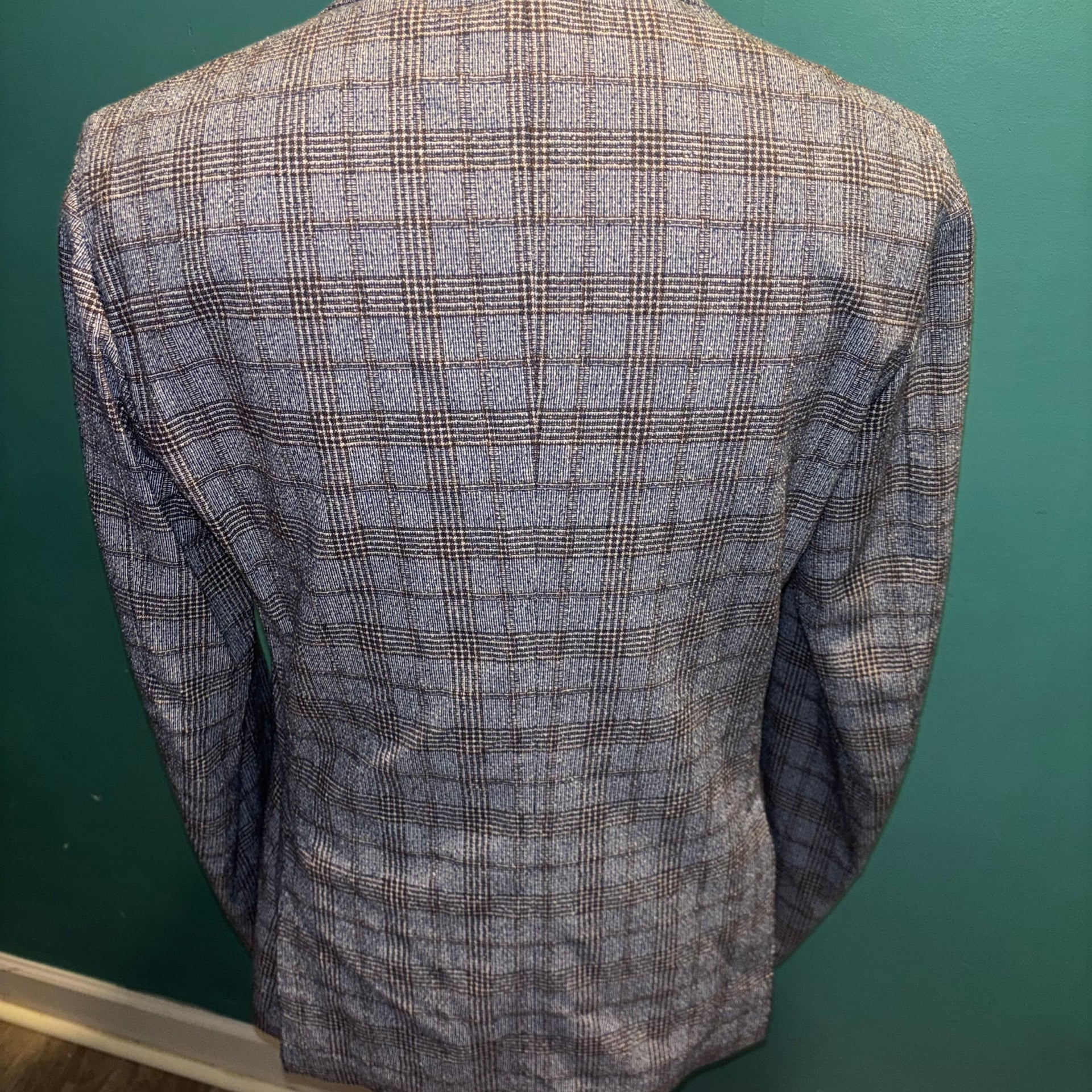 Ike Behar Cotton Blend Plaid Patterned Blazer  7