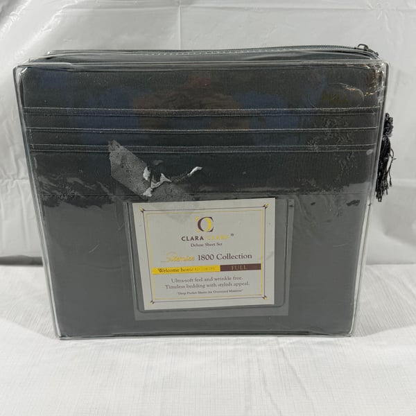 Clara Clark Premier 1800 Collection Deluxe Sheet Set - Full Size - Charcoal Gray