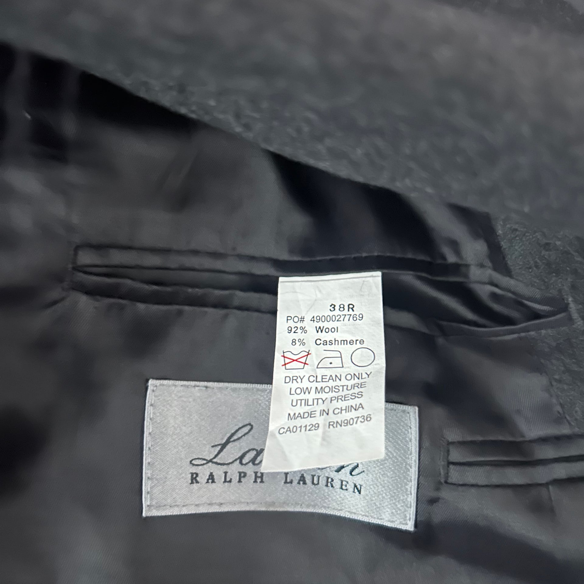 Ralph Lauren Purple Label Wool Double-Breasted Blazer 8