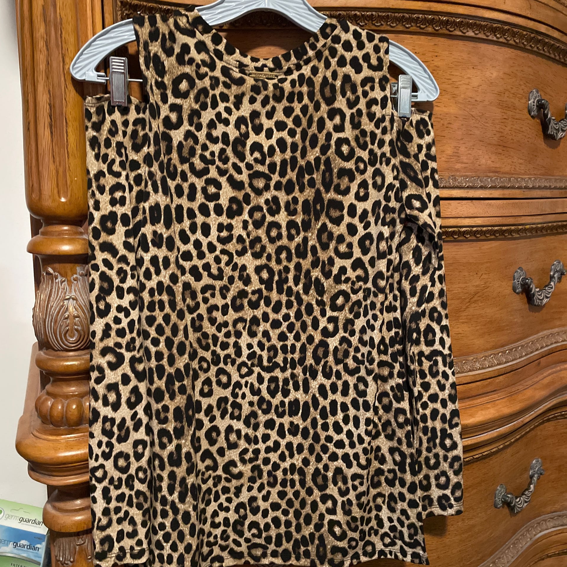 NWT Michael Kors Leopard Print Sleeveless Cold-Shoulder Top 3