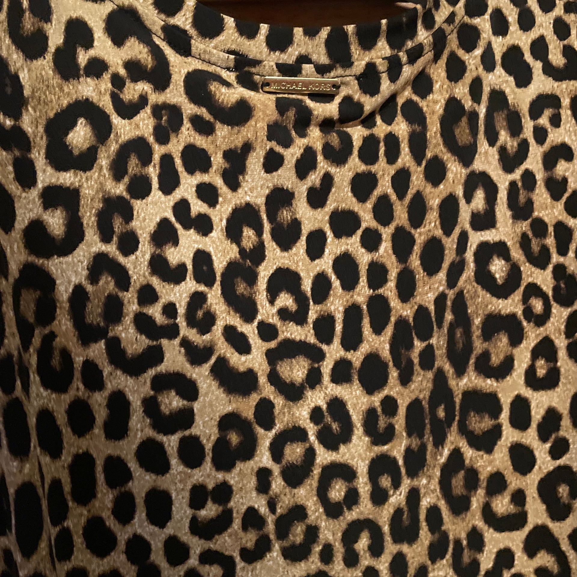 NWT Michael Kors Leopard Print Sleeveless Cold-Shoulder Top 4