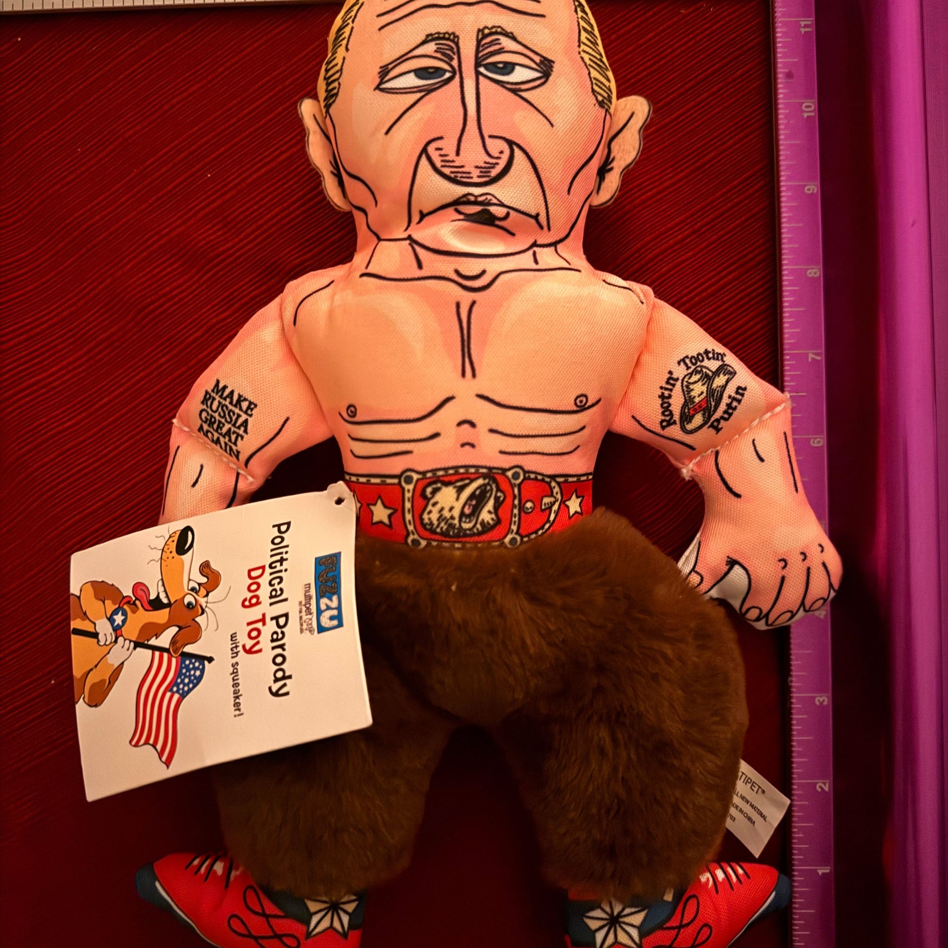 Vladimir Putin Political Parody Squeaky Dog Toy (FUZZU) 1