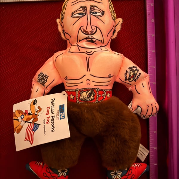 Vladimir Putin Political Parody Squeaky Dog Toy (FUZZU)