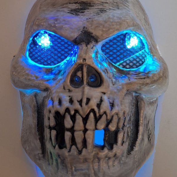 Grim Reaper with Skeleton mask and Glowing Eyes Kids Size Large
