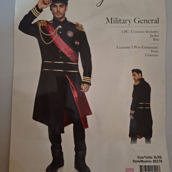 Military General costume ADULT XL 