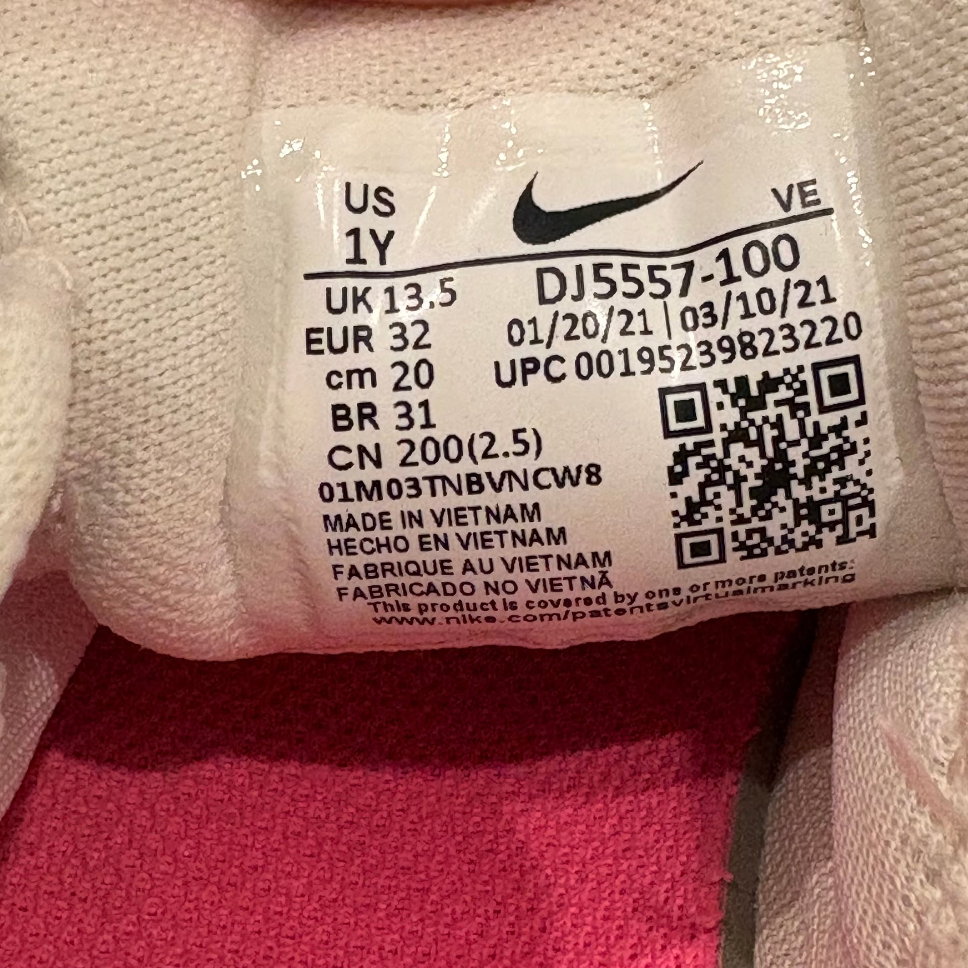 Nike Air Zoom Pegasus 38 Rawdacious Size 1Y DJ5557-100 9