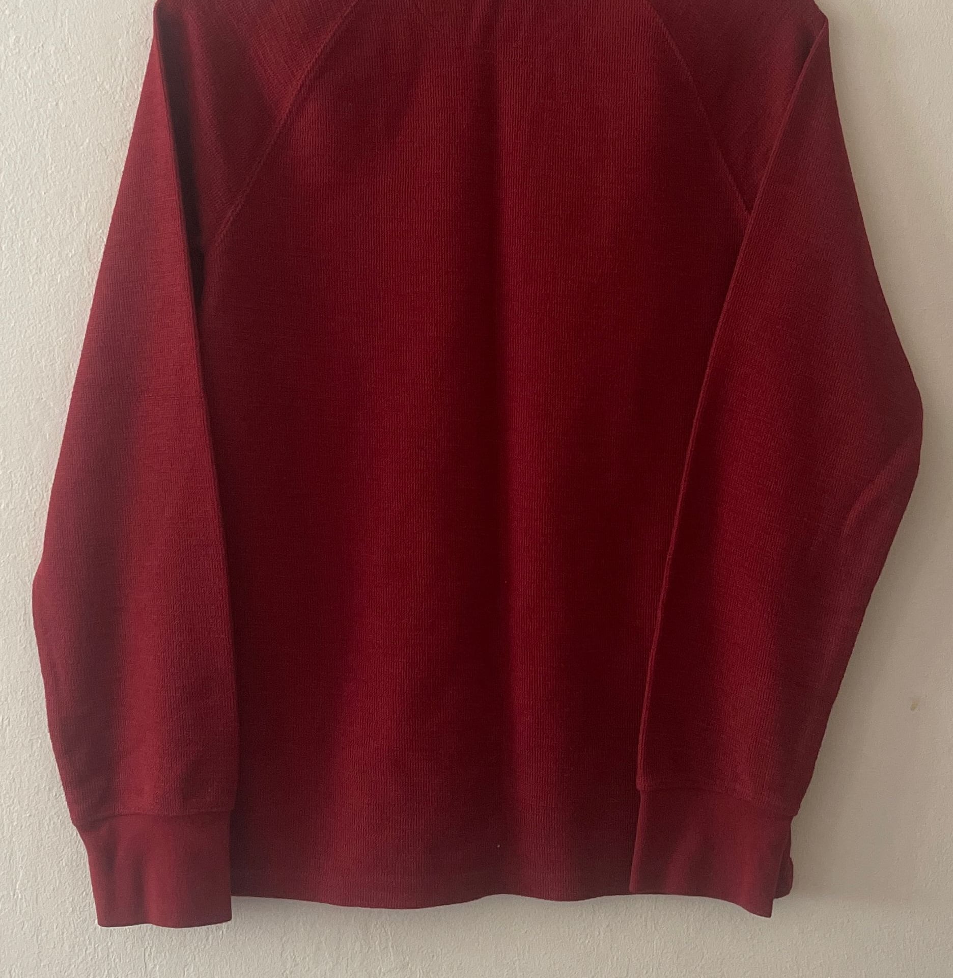 Goodfellow & Co Men's Maroon Waffle Knit Thermal Long Sleeve Shirt, Size M 2